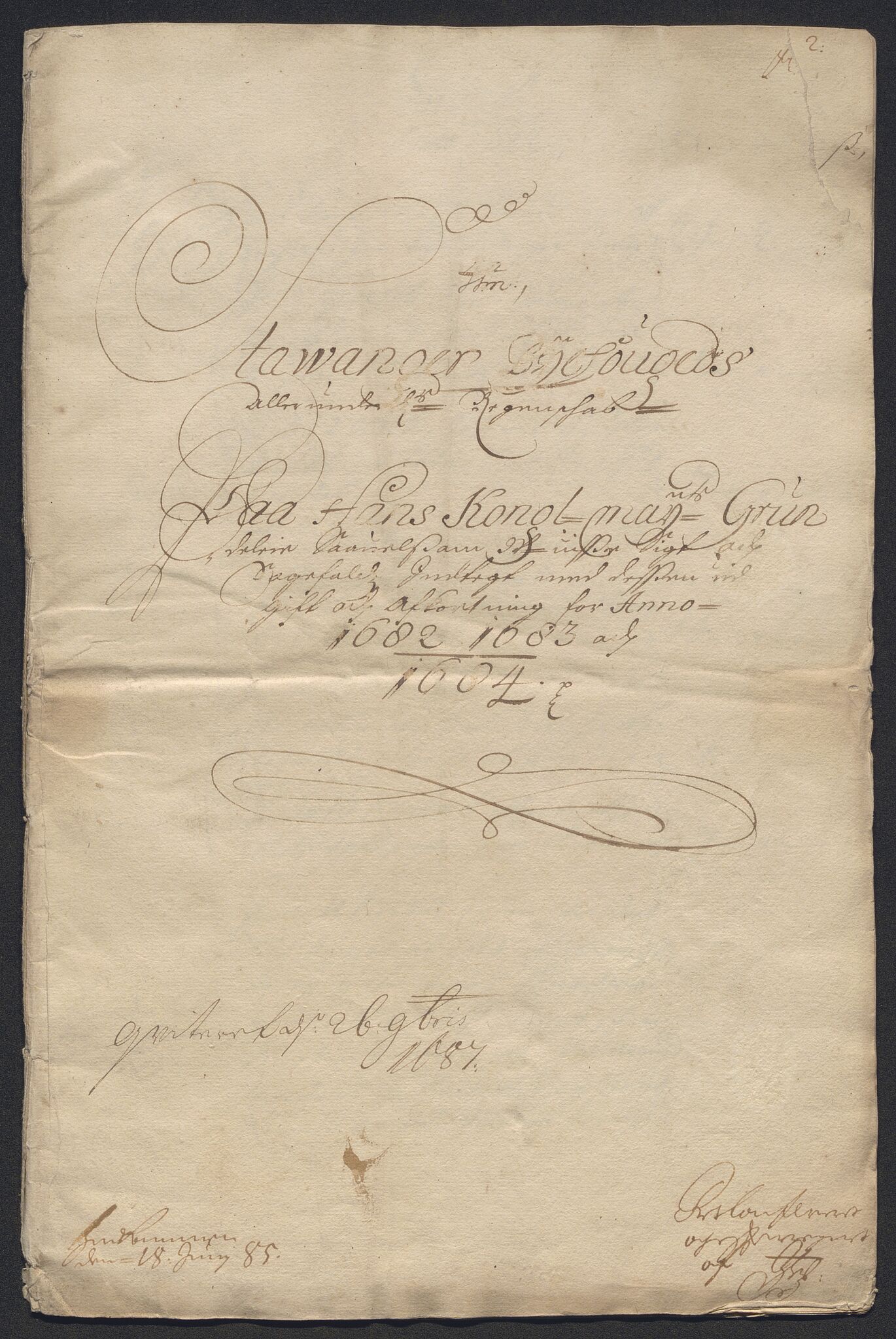 Rentekammeret inntil 1814, Reviderte regnskaper, Byregnskaper, AV/RA-EA-4066/R/Ro/L0316: [O14] Sikt og sakefall, 1662-1693, p. 273