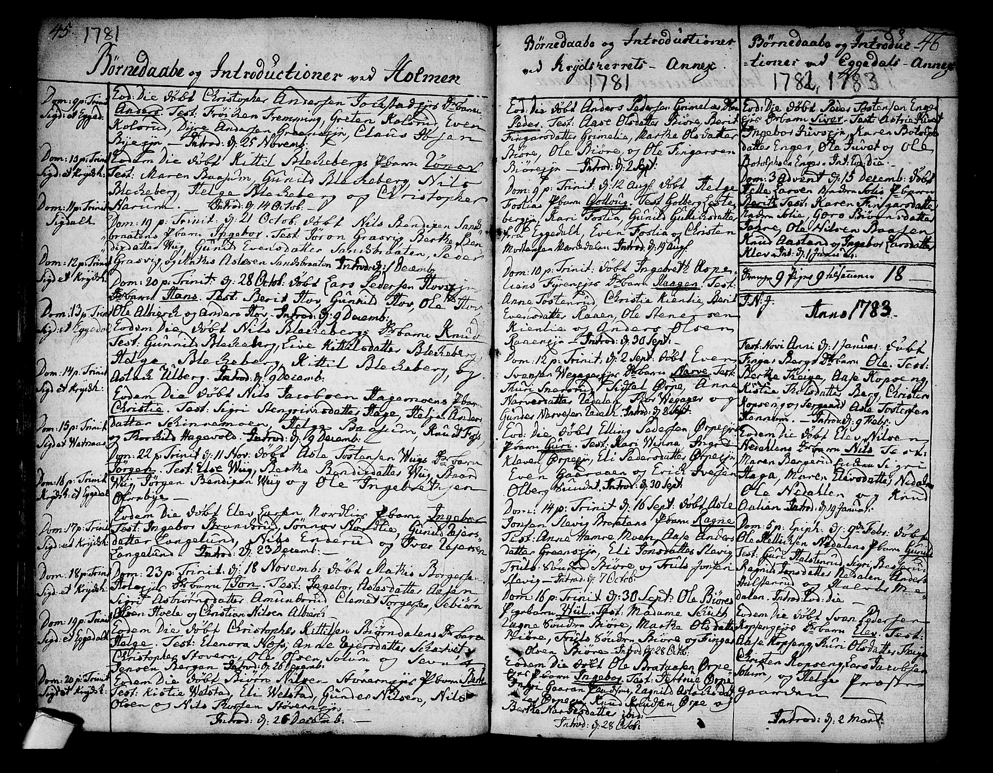 Sigdal kirkebøker, SAKO/A-245/F/Fa/L0002: Parish register (official) no. I 2, 1778-1792, p. 45-46