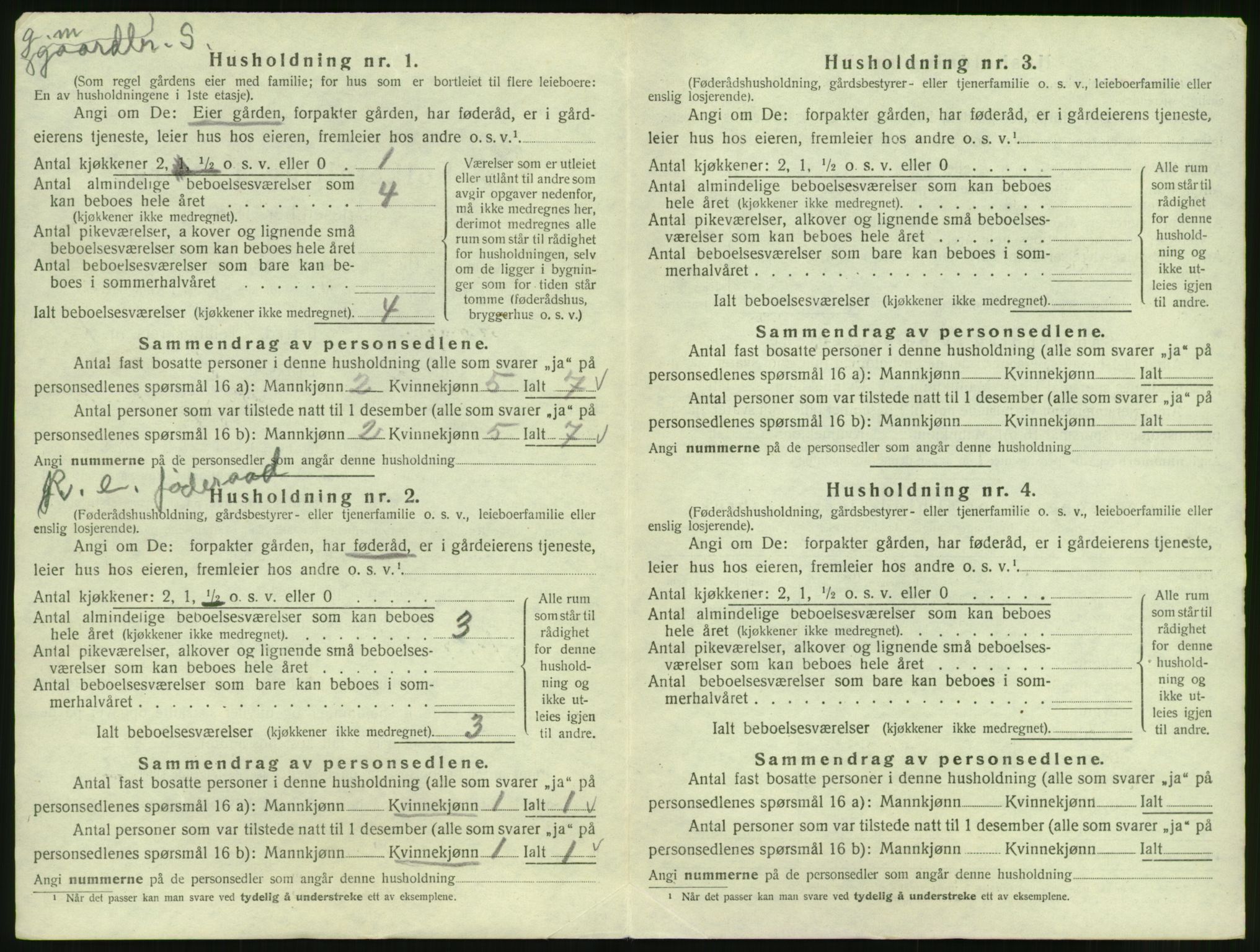 SAT, 1920 census for Skodje, 1920, p. 46