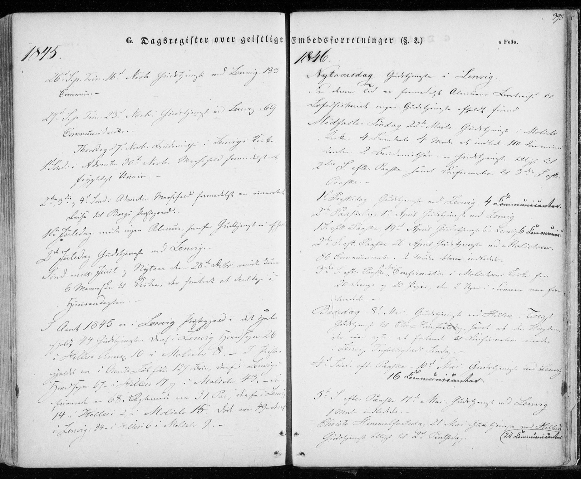 Lenvik sokneprestembete, AV/SATØ-S-1310/H/Ha/Haa/L0006kirke: Parish register (official) no. 6, 1845-1854, p. 398