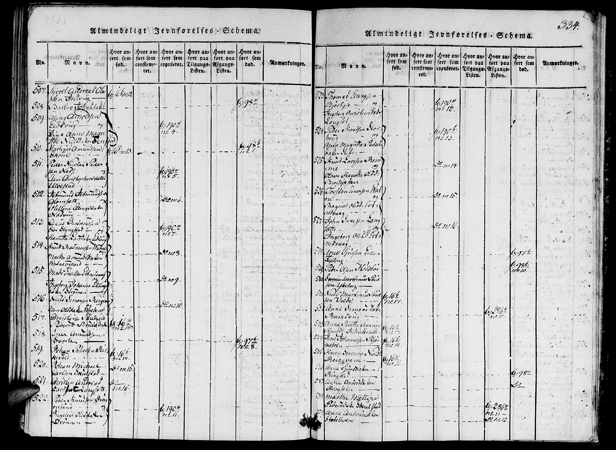 Ministerialprotokoller, klokkerbøker og fødselsregistre - Møre og Romsdal, SAT/A-1454/524/L0351: Parish register (official) no. 524A03, 1816-1838, p. 334