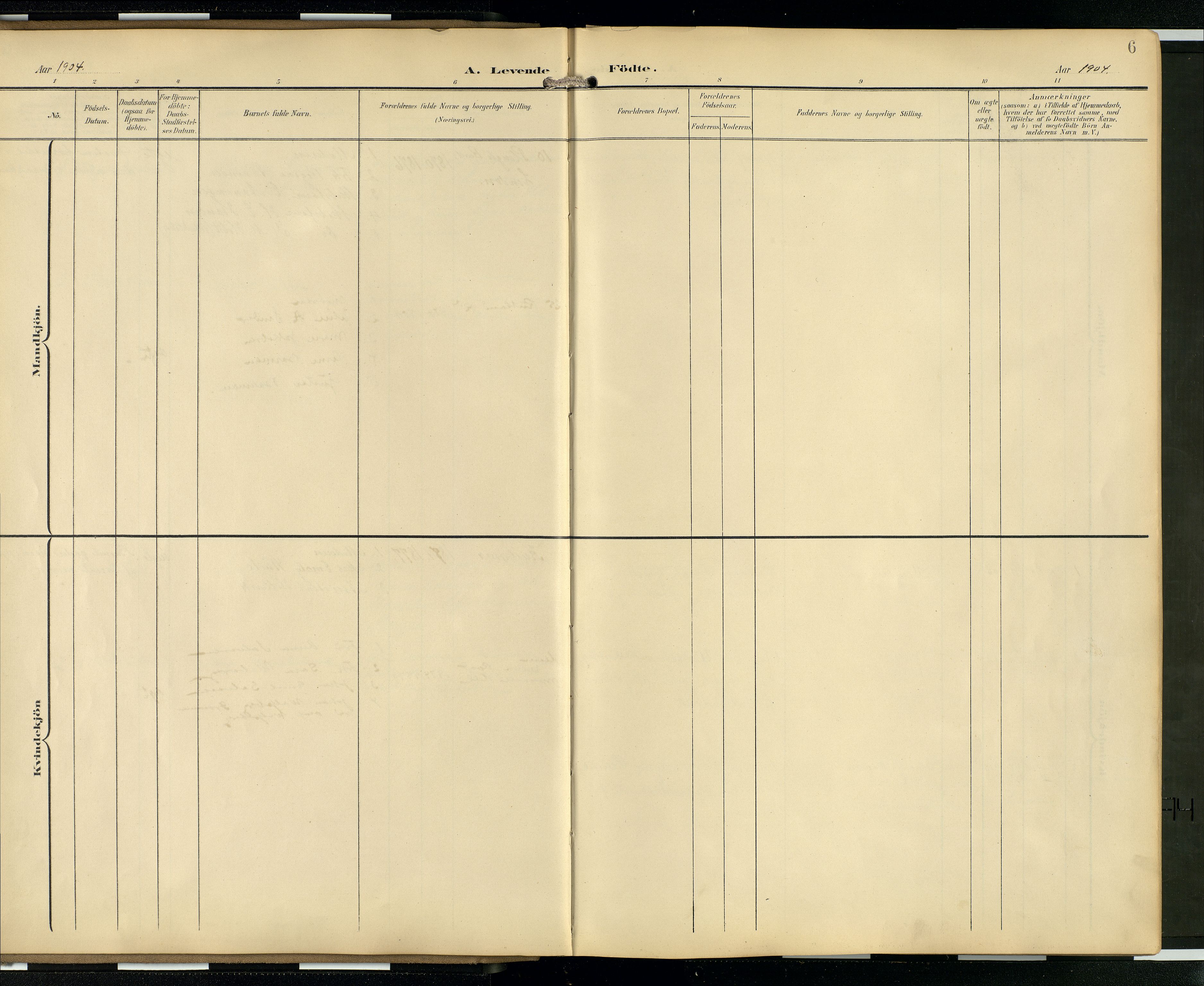 Den norske sjømannsmisjon i utlandet/London m/bistasjoner, AV/SAB-SAB/PA-0103/H/Ha/L0003: Parish register (official) no. A 3, 1903-1934, p. 5b-6a