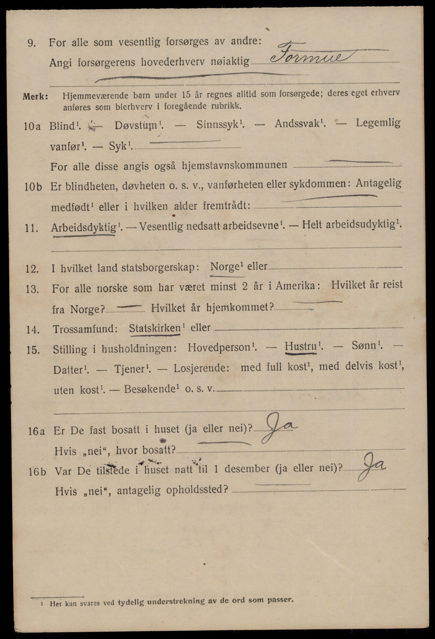 SAST, 1920 census for Stavanger, 1920, p. 90695