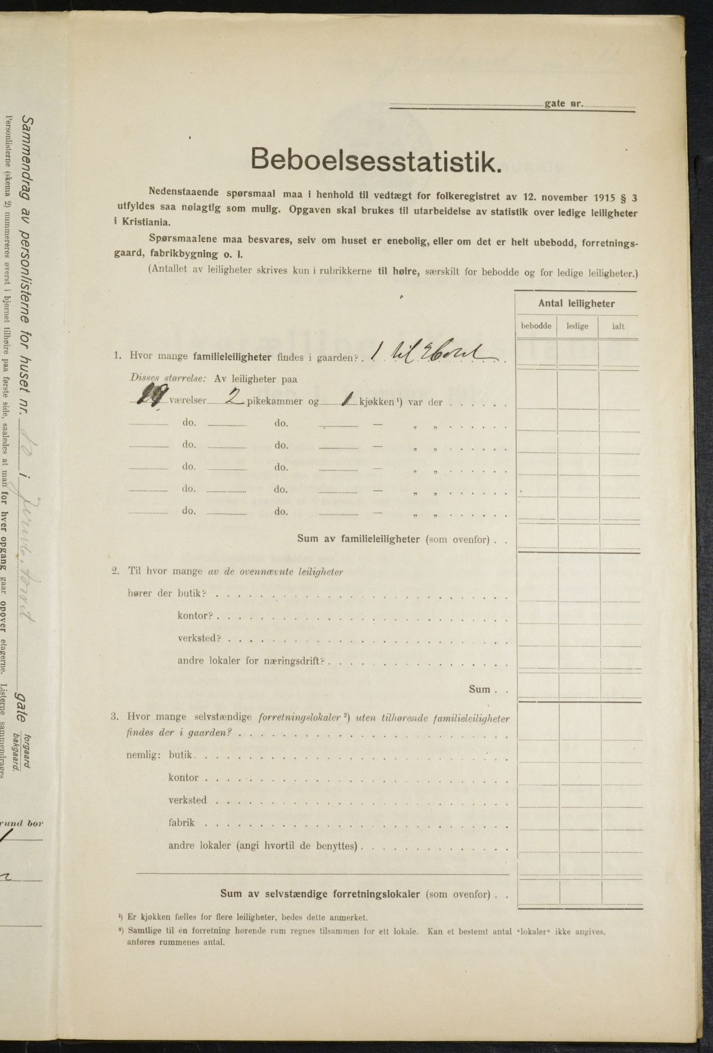 OBA, Municipal Census 1916 for Kristiania, 1916, p. 48043