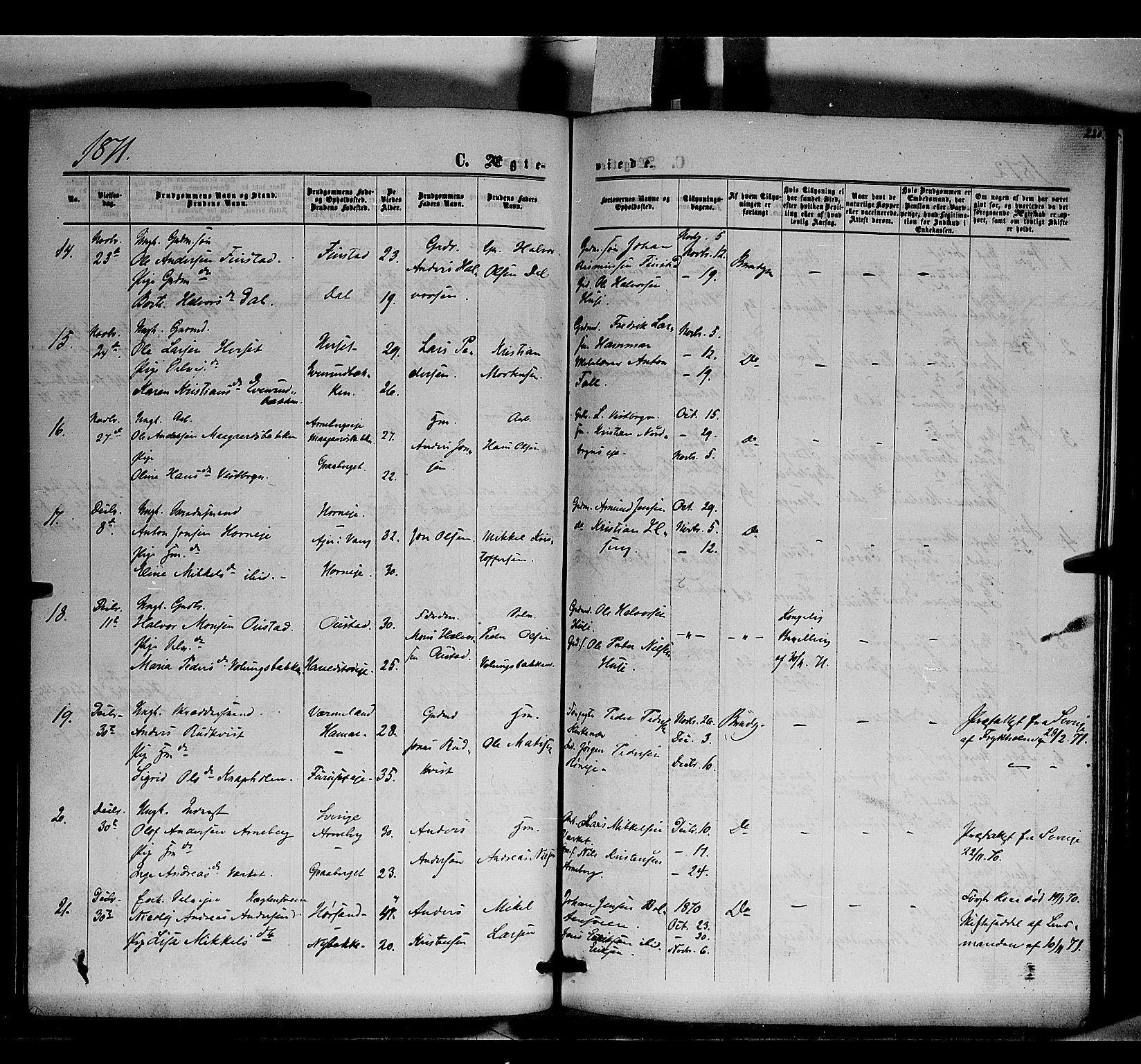 Romedal prestekontor, AV/SAH-PREST-004/K/L0005: Parish register (official) no. 5, 1862-1874, p. 220