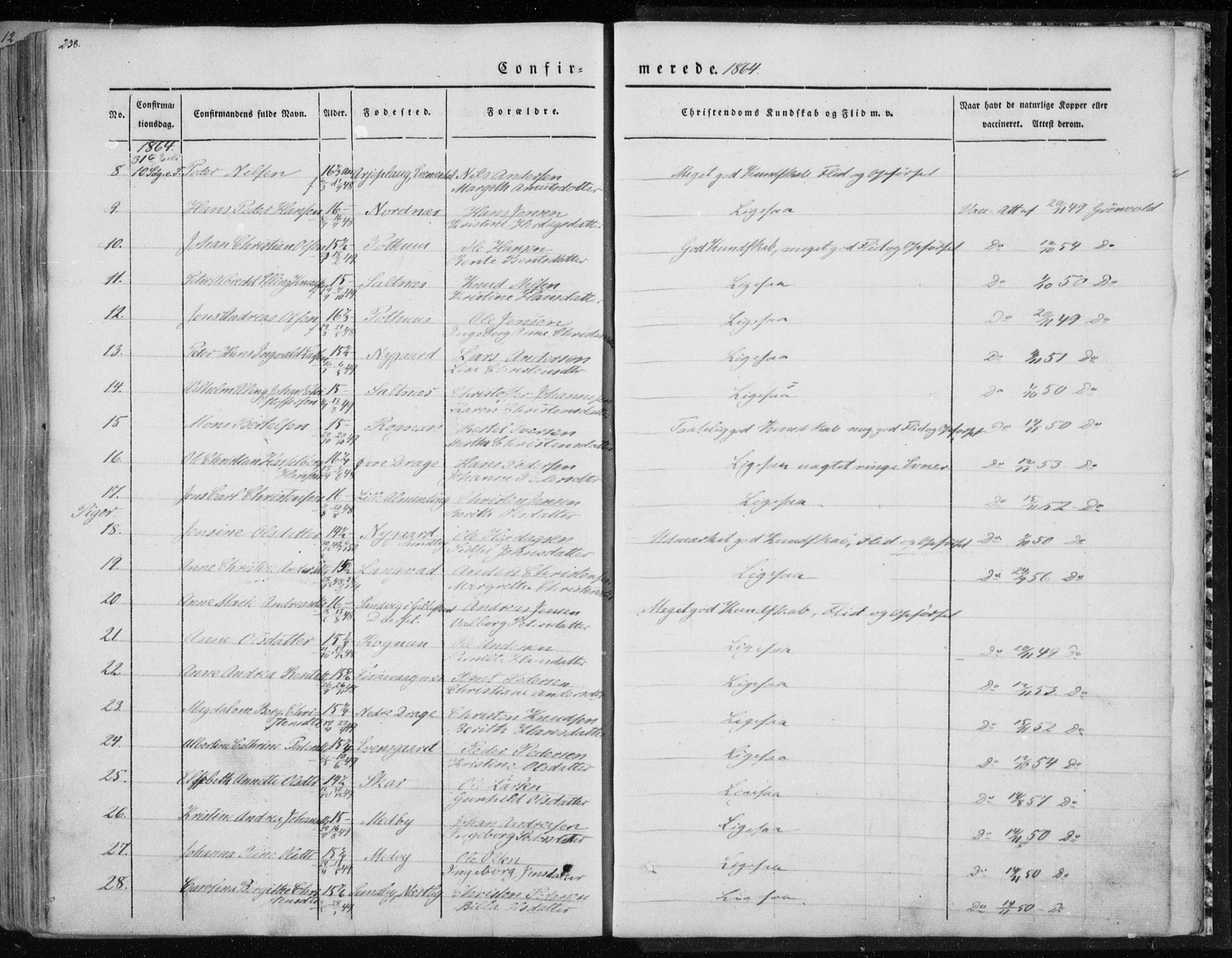 Ministerialprotokoller, klokkerbøker og fødselsregistre - Nordland, SAT/A-1459/847/L0666: Parish register (official) no. 847A06, 1842-1871, p. 238