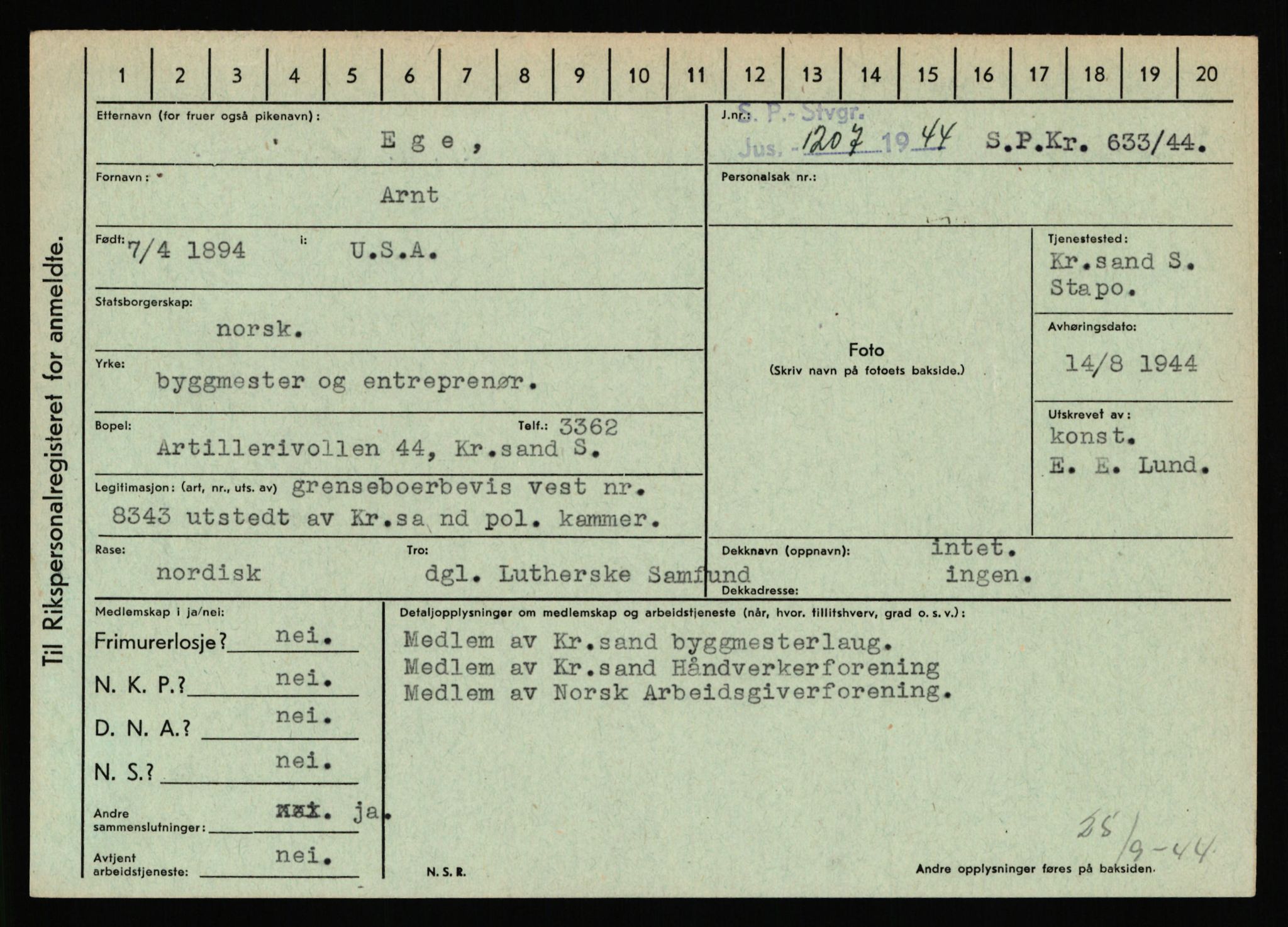 Statspolitiet - Hovedkontoret / Osloavdelingen, AV/RA-S-1329/C/Ca/L0003: Brechan - Eichinger	, 1943-1945, p. 4791