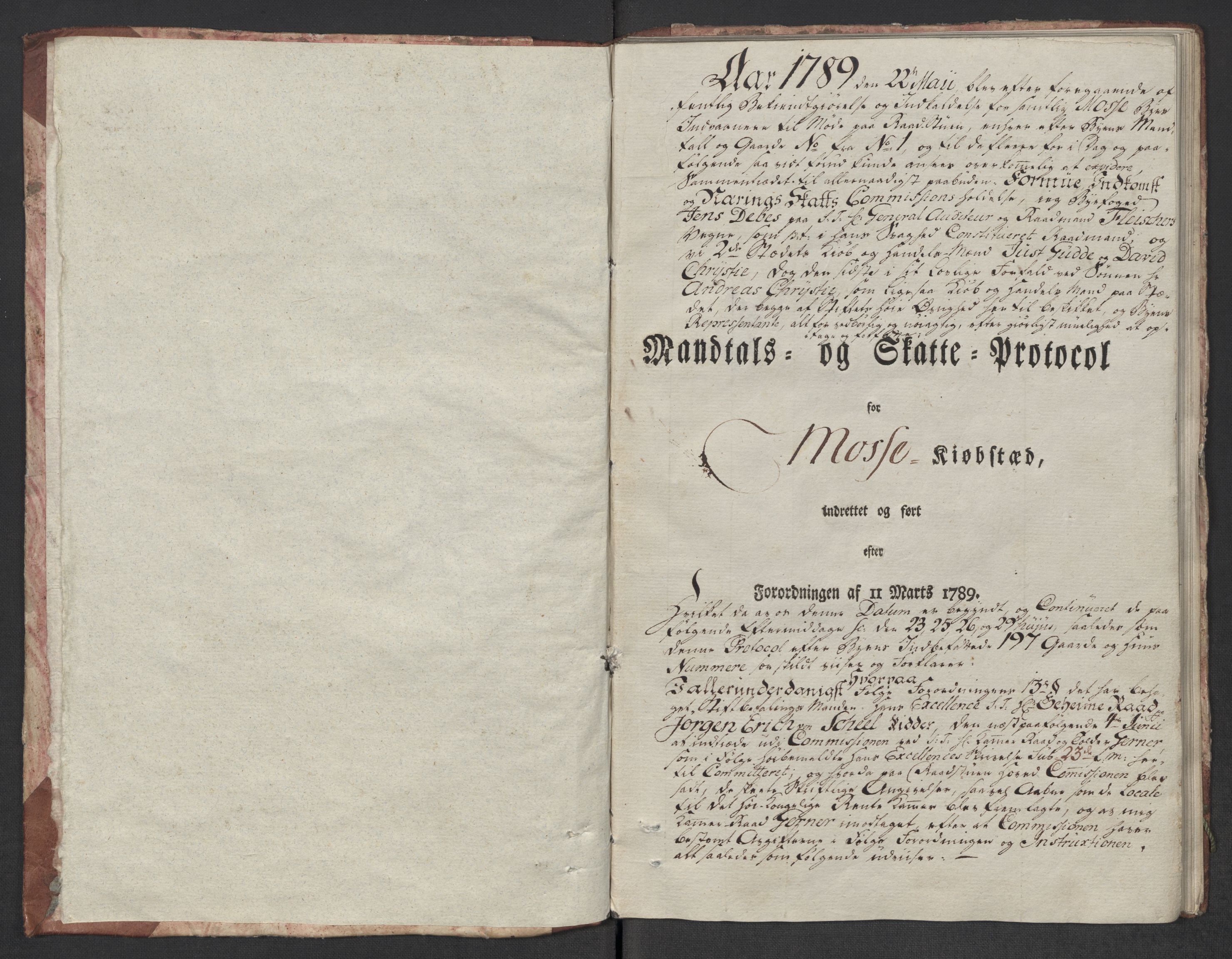 Rentekammeret inntil 1814, Reviderte regnskaper, Mindre regnskaper, RA/EA-4068/Rf/Rfe/L0024: Modum Blåfarvevverk, Molde, Moss, 1789, p. 386