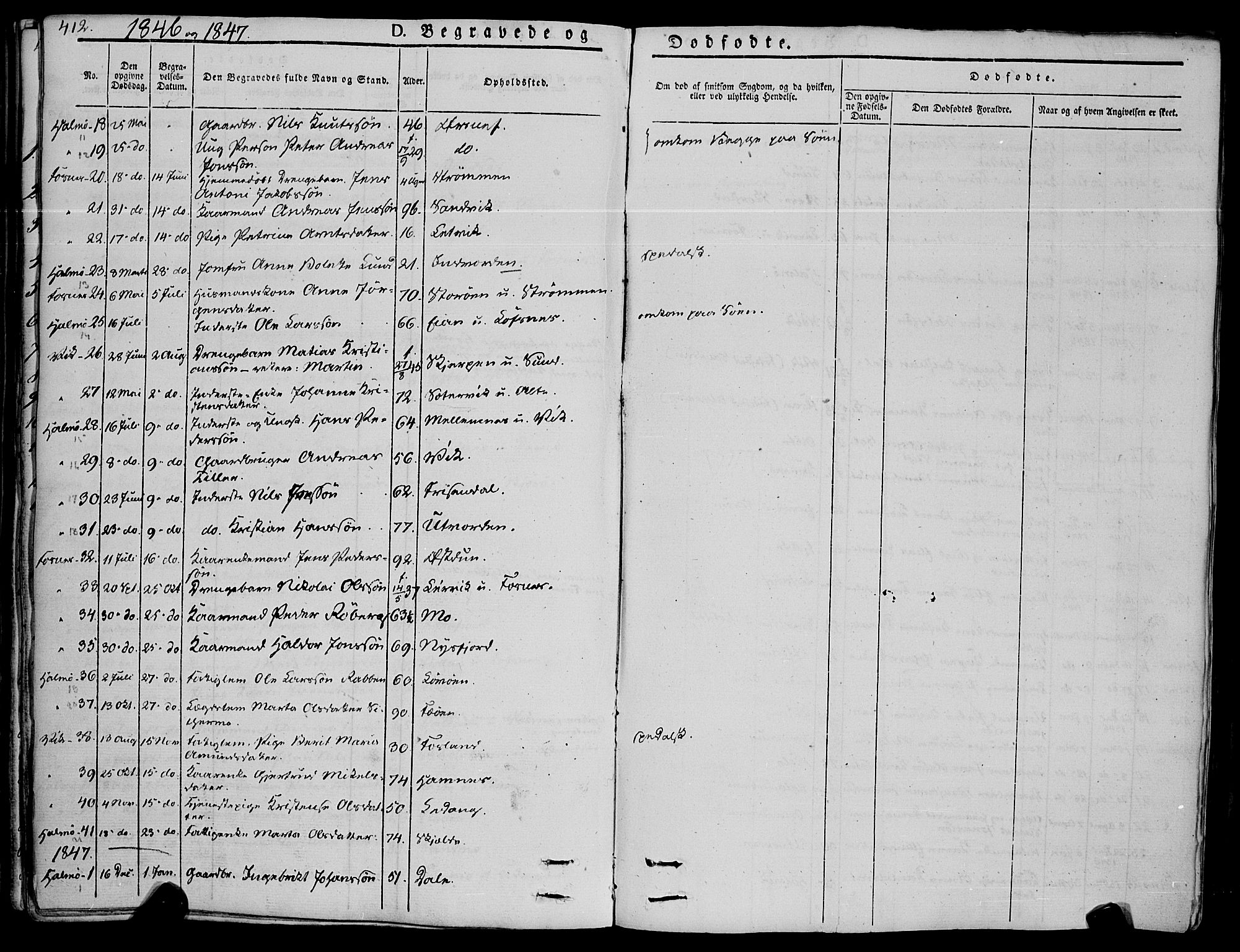 Ministerialprotokoller, klokkerbøker og fødselsregistre - Nord-Trøndelag, AV/SAT-A-1458/773/L0614: Parish register (official) no. 773A05, 1831-1856, p. 412