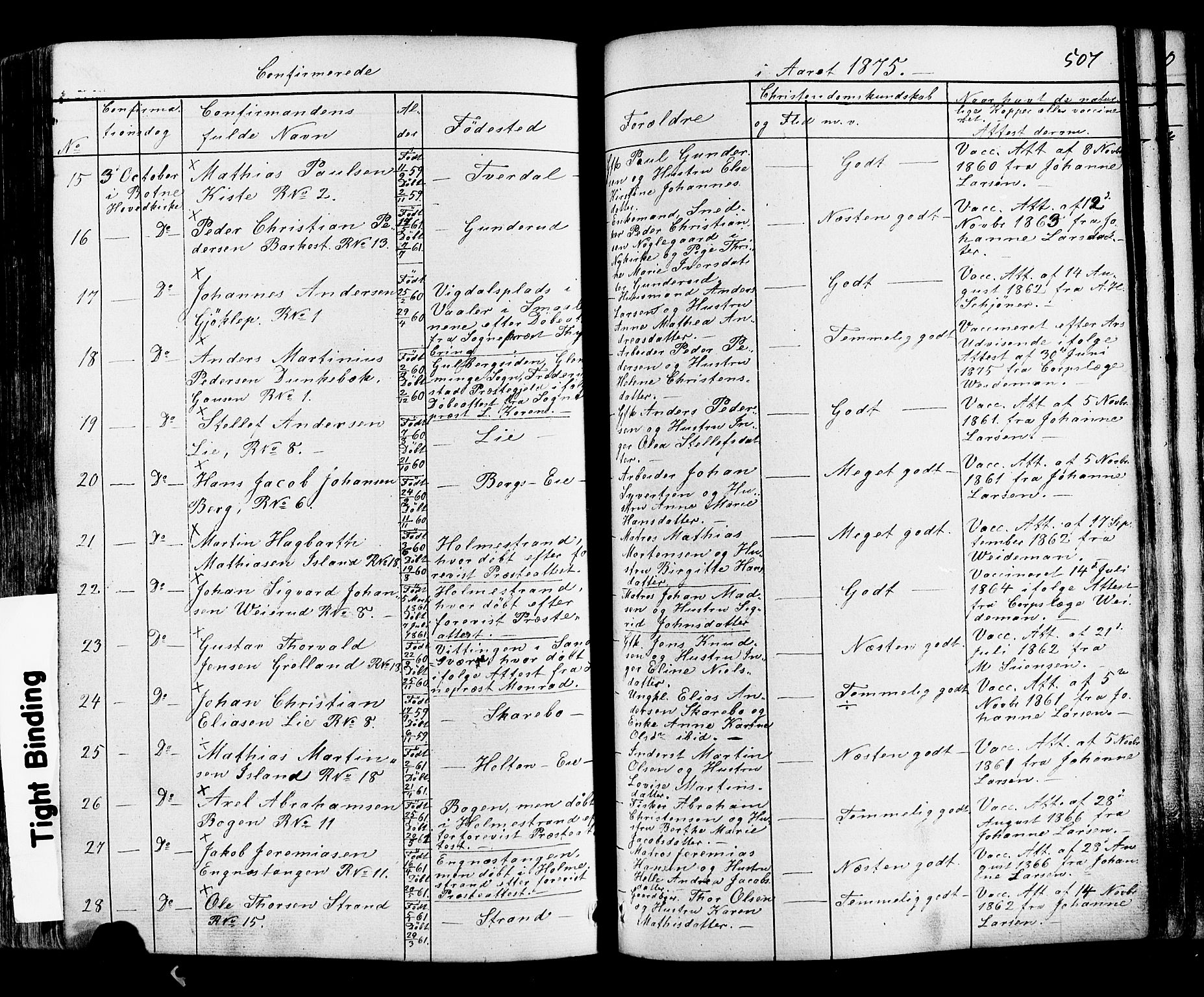 Botne kirkebøker, AV/SAKO-A-340/F/Fa/L0006: Parish register (official) no. I 6, 1836-1877, p. 507