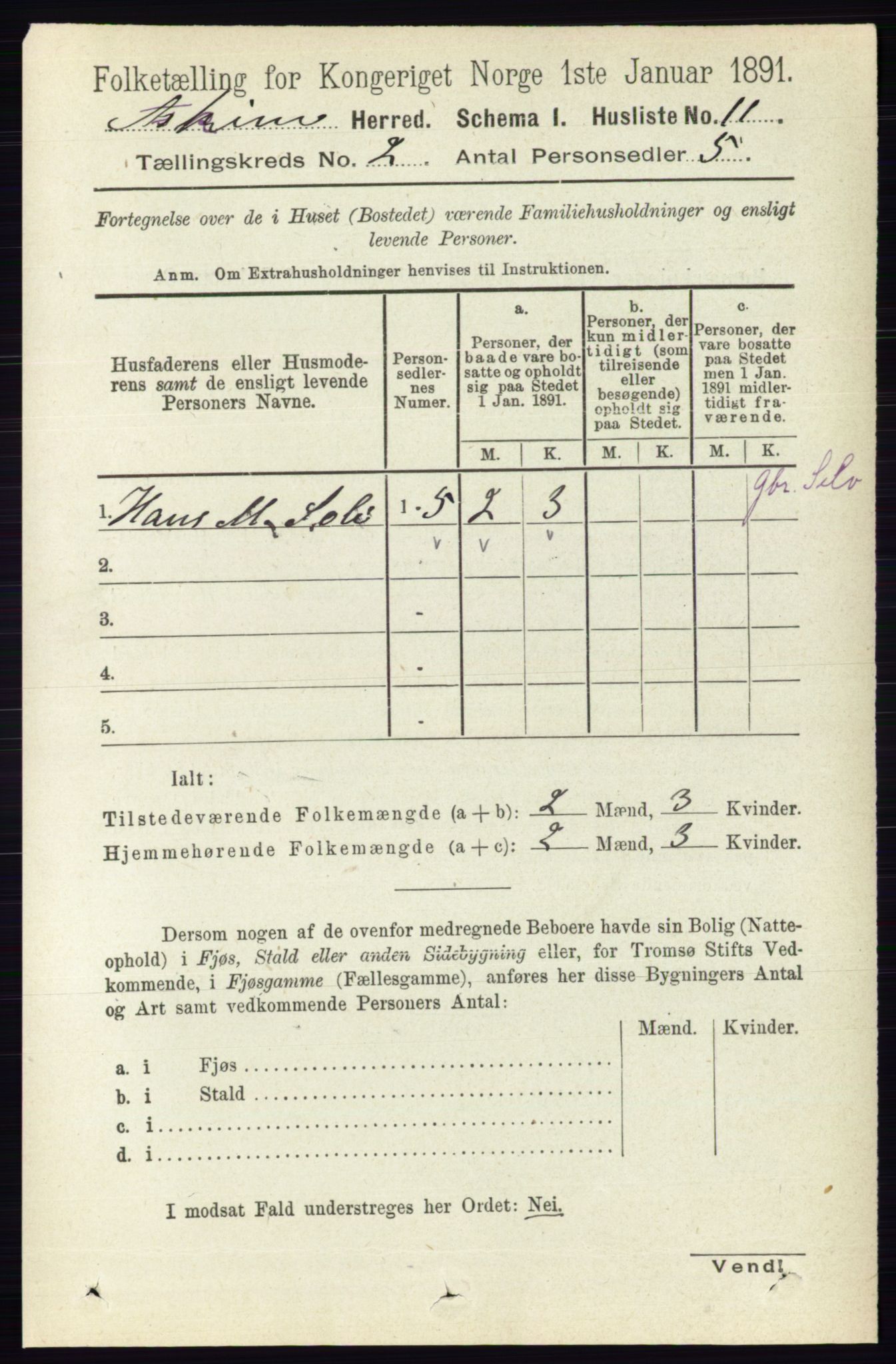 RA, 1891 census for 0124 Askim, 1891, p. 242