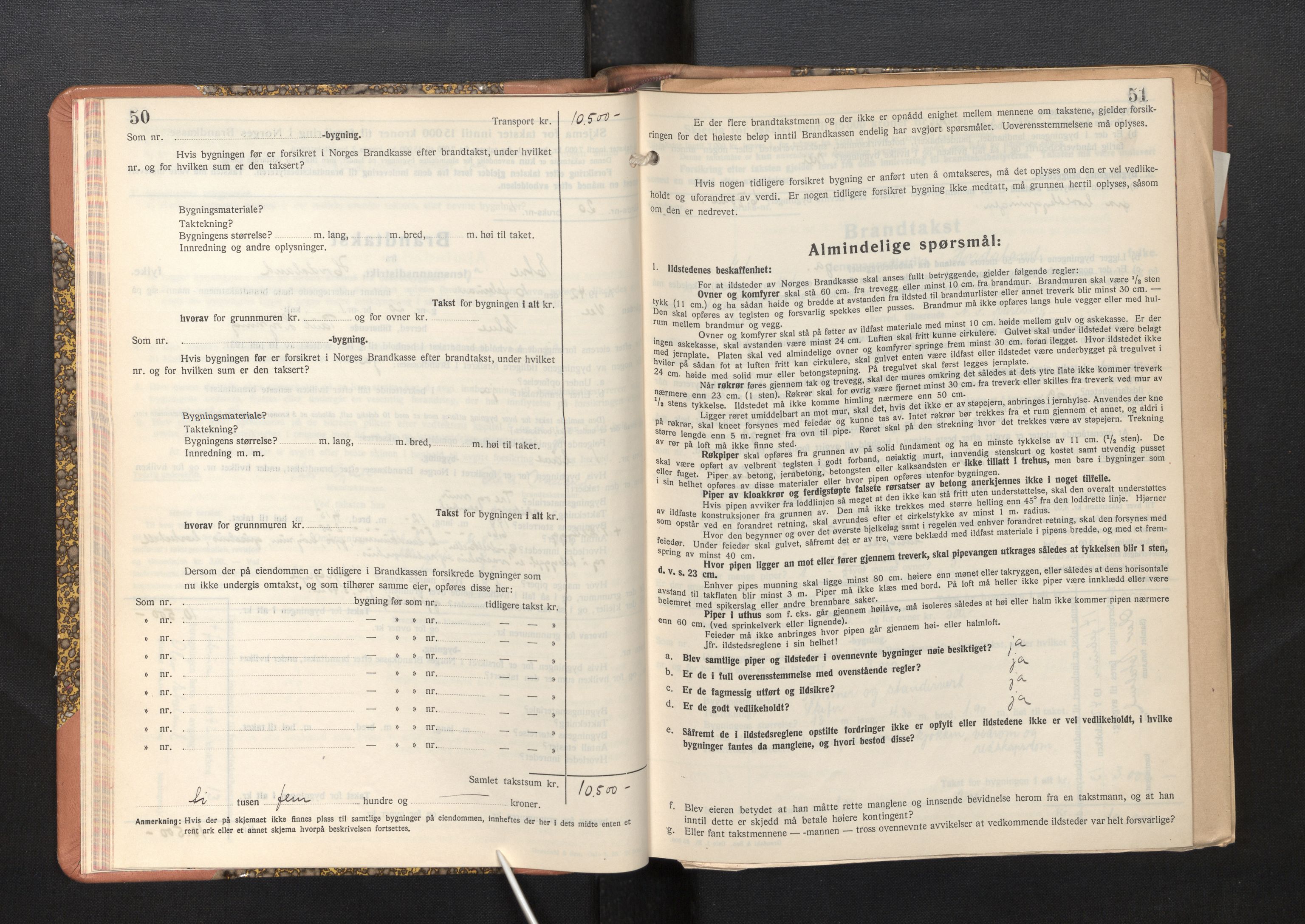 Lensmannen i Etne, AV/SAB-A-31601/0012/L0002: Branntakstprotokoll, skjematakst, 1939-1948, p. 50-51