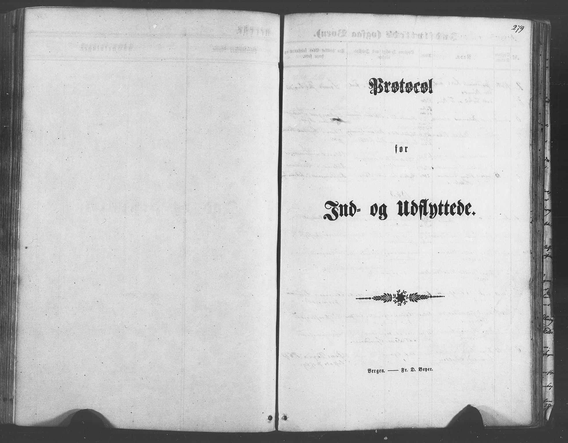 Fana Sokneprestembete, SAB/A-75101/H/Haa/Haaa/L0012: Parish register (official) no. A 12, 1862-1878, p. 279