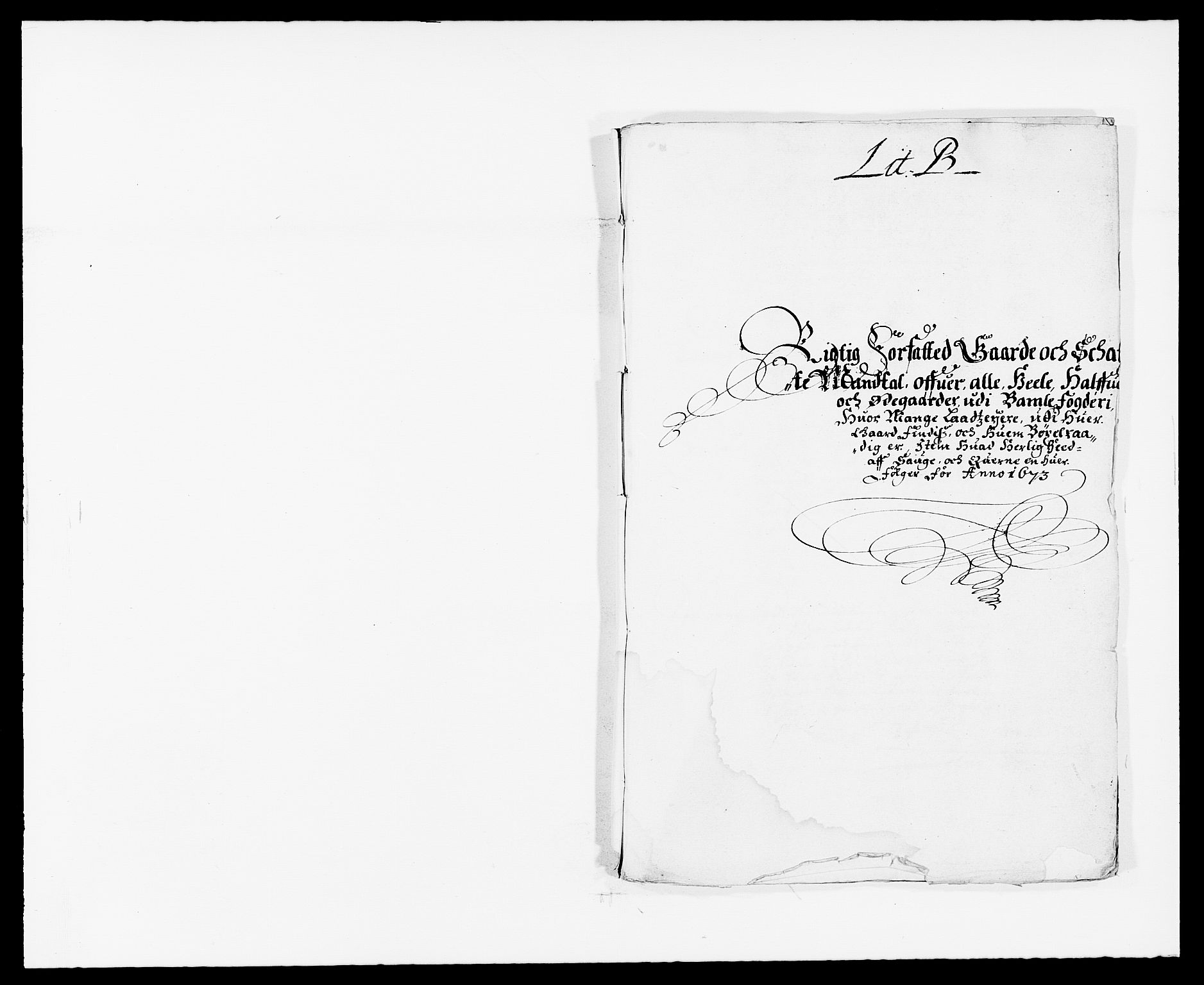 Rentekammeret inntil 1814, Reviderte regnskaper, Fogderegnskap, RA/EA-4092/R34/L2042: Fogderegnskap Bamble, 1673-1675, p. 4
