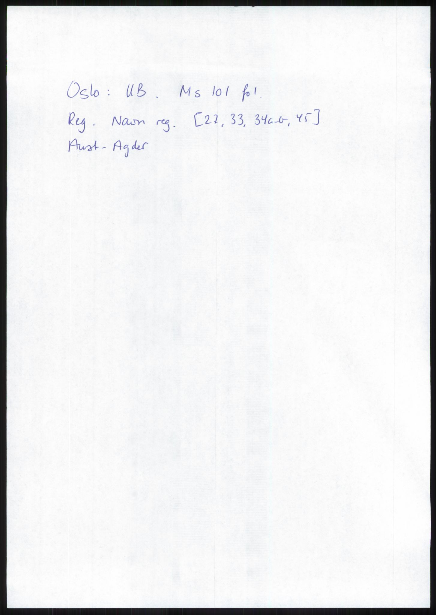 Samlinger til kildeutgivelse, Diplomavskriftsamlingen, AV/RA-EA-4053/H/Ha, p. 1