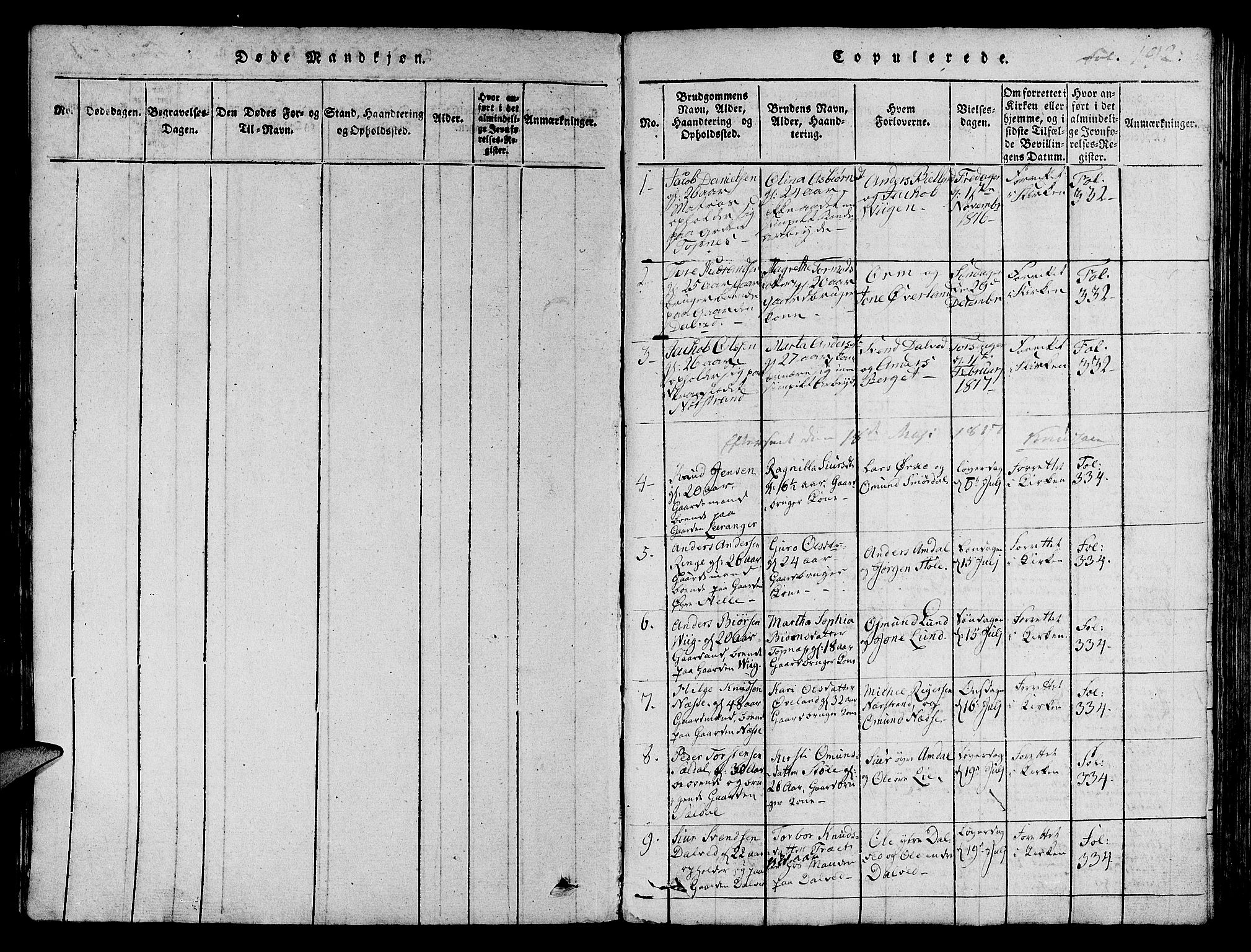 Nedstrand sokneprestkontor, AV/SAST-A-101841/01/IV: Parish register (official) no. A 6, 1816-1838, p. 192