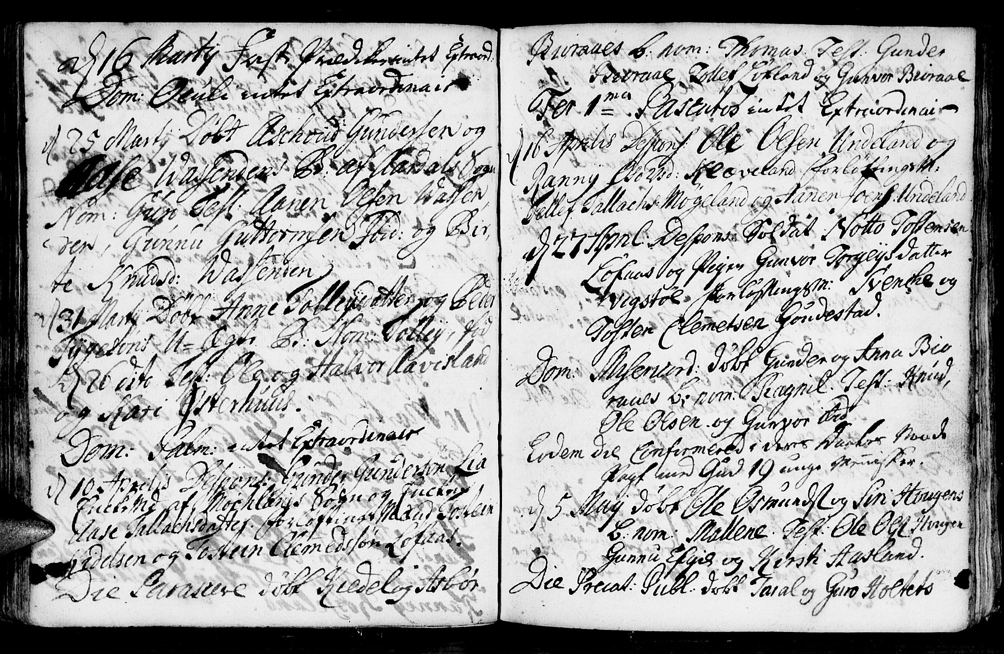 Evje sokneprestkontor, AV/SAK-1111-0008/F/Fa/Faa/L0001: Parish register (official) no. A 1, 1705-1760, p. 105