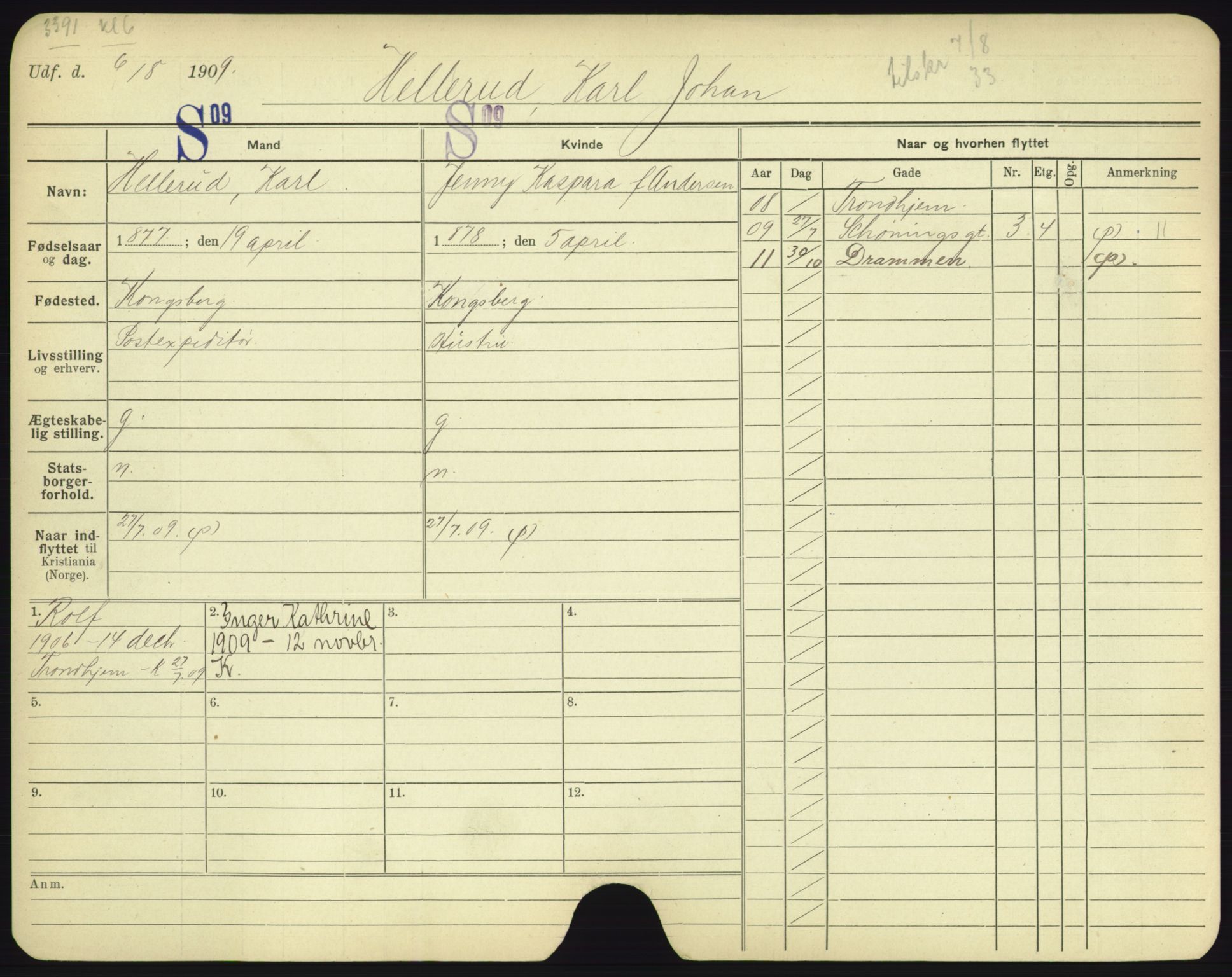 Oslo folkeregister, Registerkort, AV/SAO-A-11715/F/Fa/Fac/L0004: Menn, 1906-1914, p. 604a