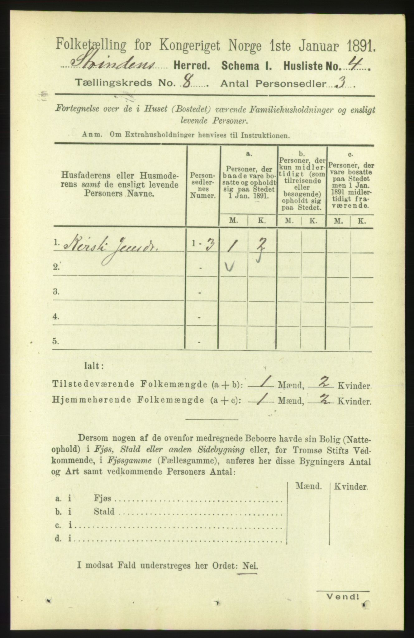 RA, 1891 census for 1660 Strinda, 1891, p. 6975