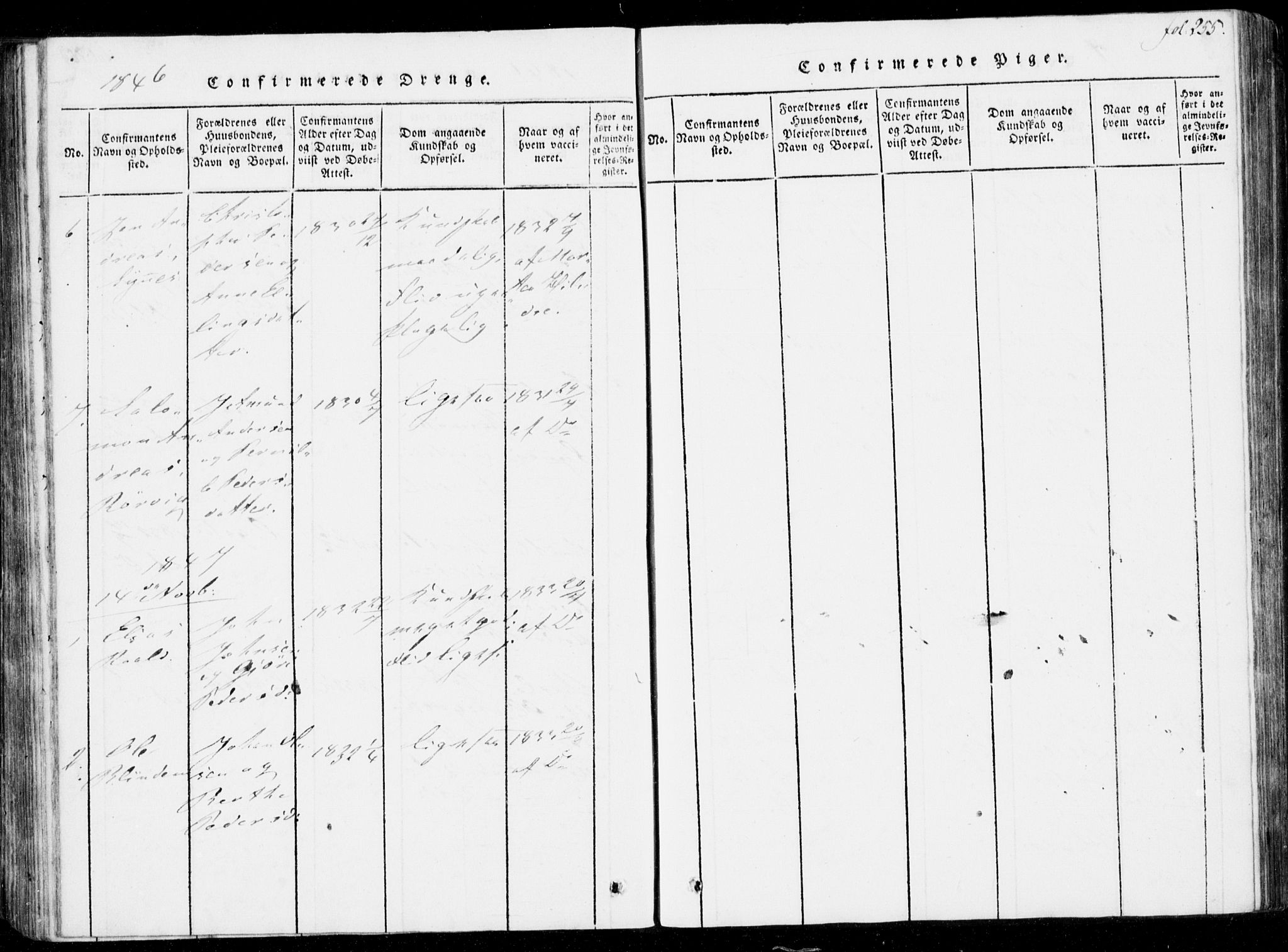Ministerialprotokoller, klokkerbøker og fødselsregistre - Møre og Romsdal, SAT/A-1454/537/L0517: Parish register (official) no. 537A01, 1818-1862, p. 255