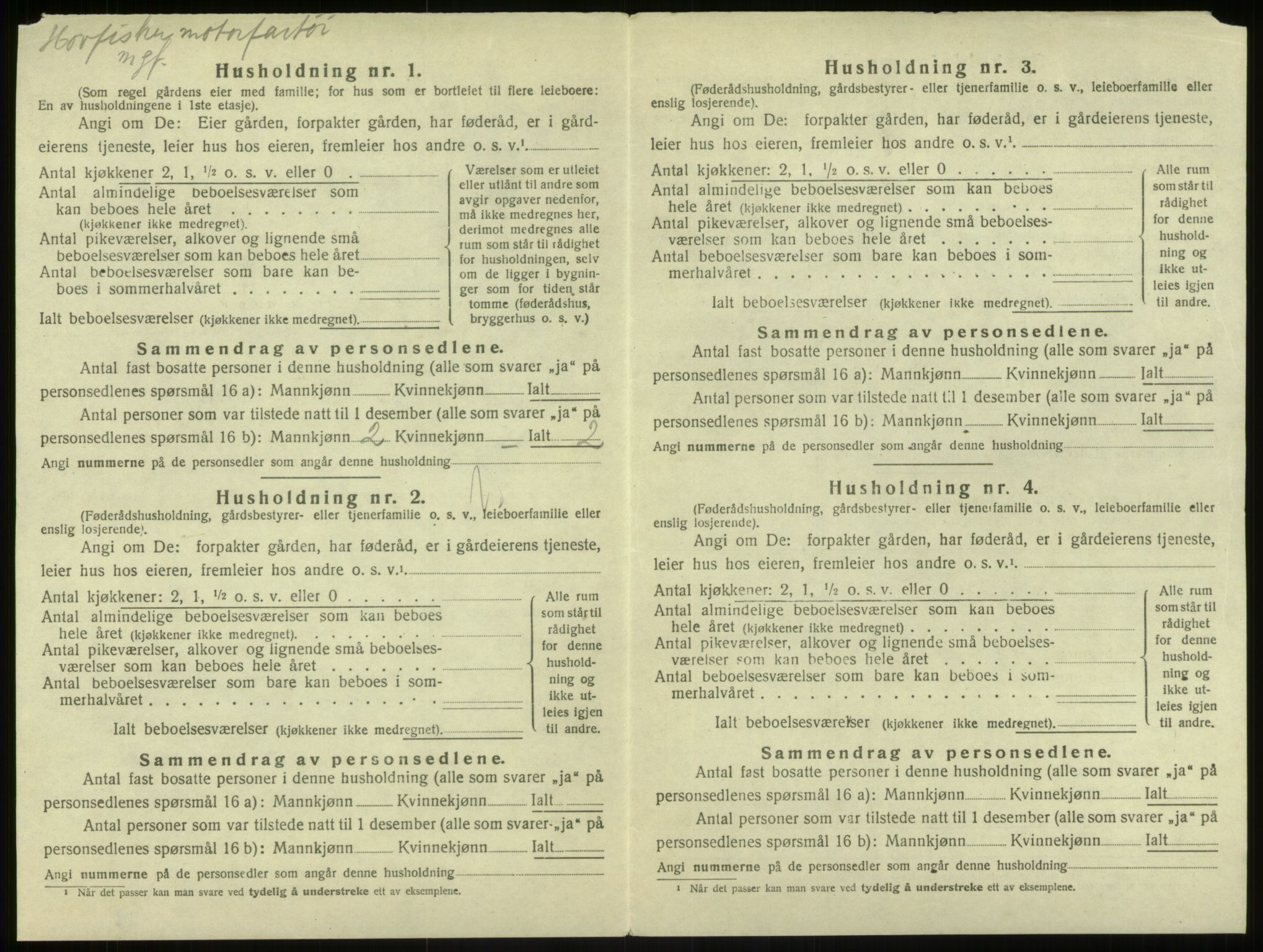 SAB, 1920 census for Austrheim, 1920, p. 294