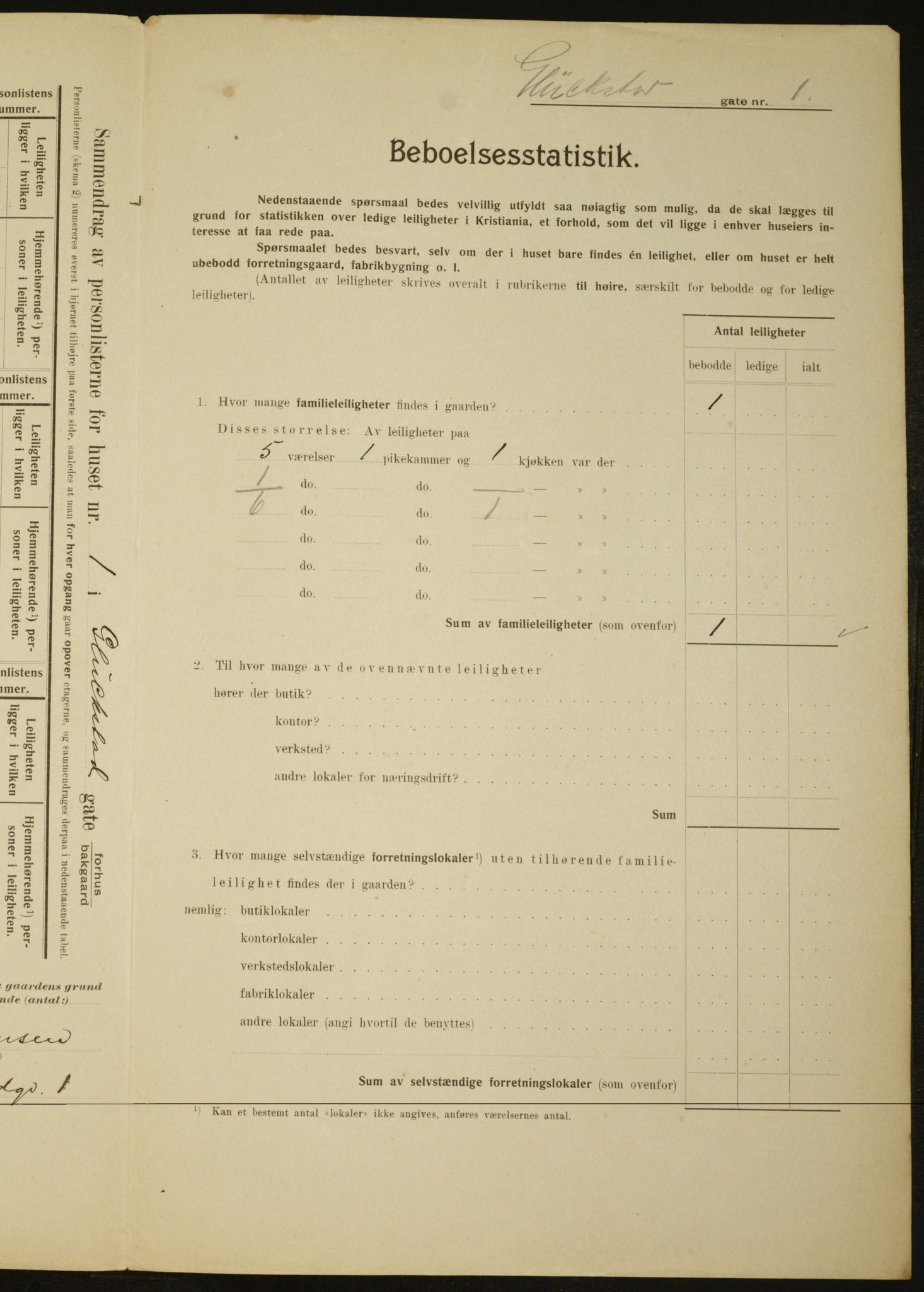 OBA, Municipal Census 1910 for Kristiania, 1910, p. 27897