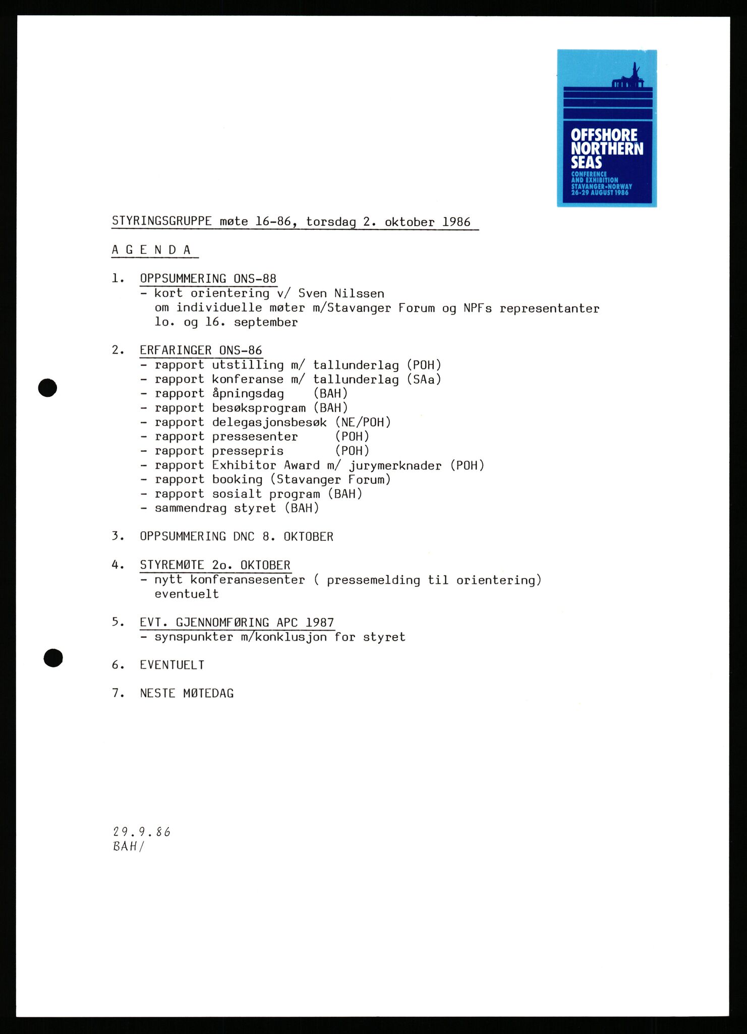 Pa 1716 - Stiftelsen Offshore Northern Seas, AV/SAST-A-102319/F/Fa/L0003: ONS 84 og ONS 86, 1984-1986, p. 459