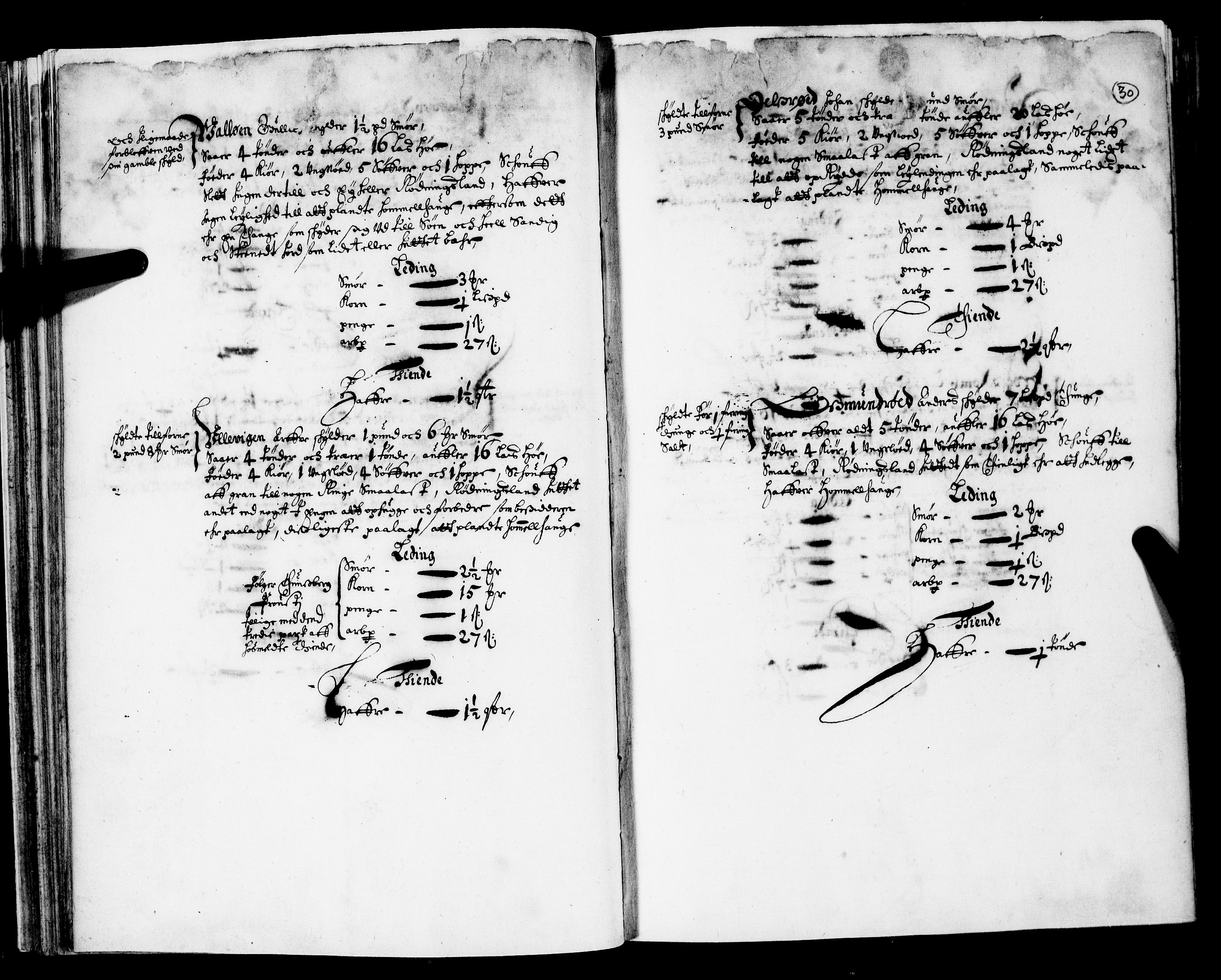 Rentekammeret inntil 1814, Realistisk ordnet avdeling, AV/RA-EA-4070/N/Nb/Nba/L0019: Tønsberg len, 1. del, 1668, p. 29b-30a