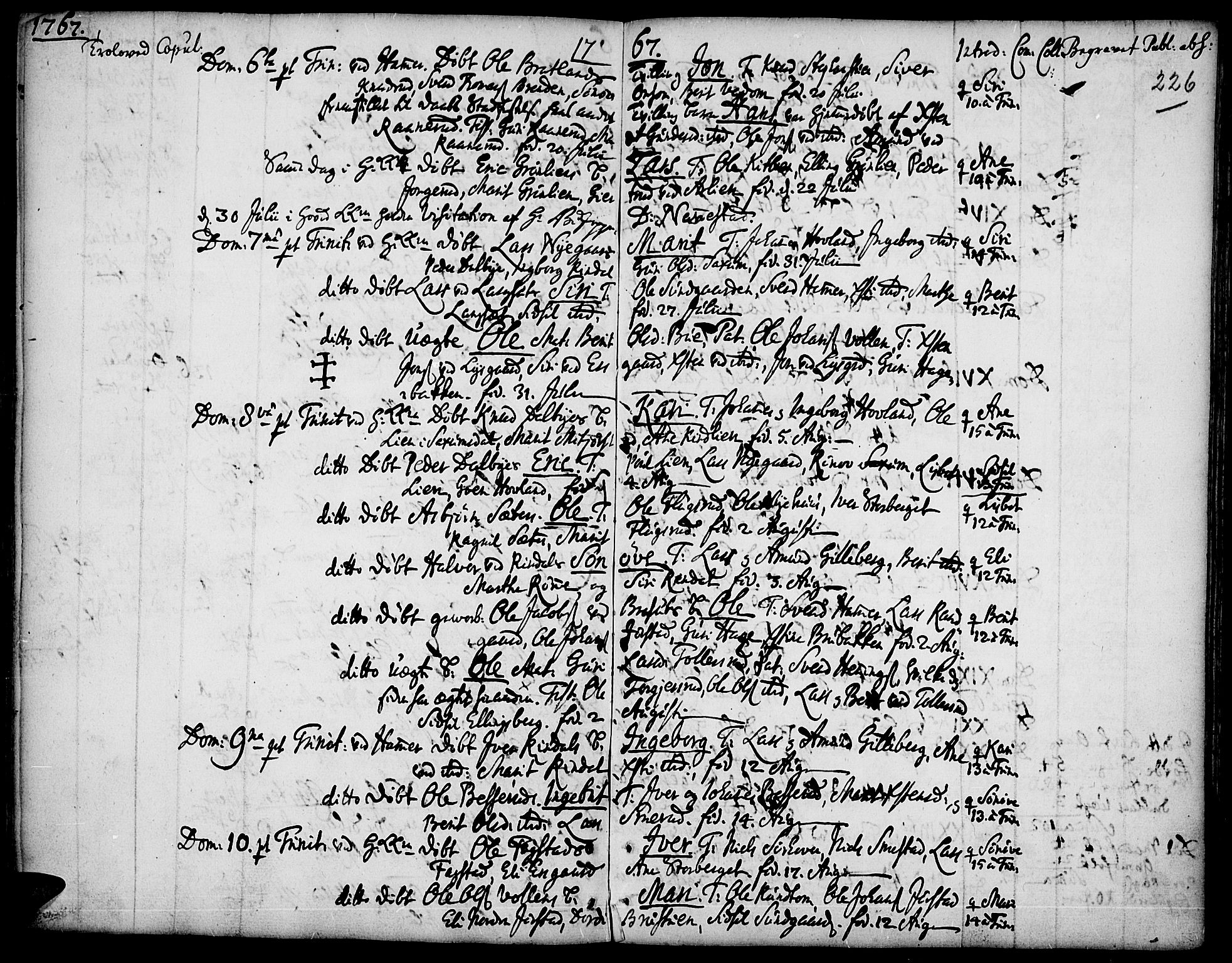 Fåberg prestekontor, SAH/PREST-086/H/Ha/Haa/L0001: Parish register (official) no. 1, 1727-1775, p. 226