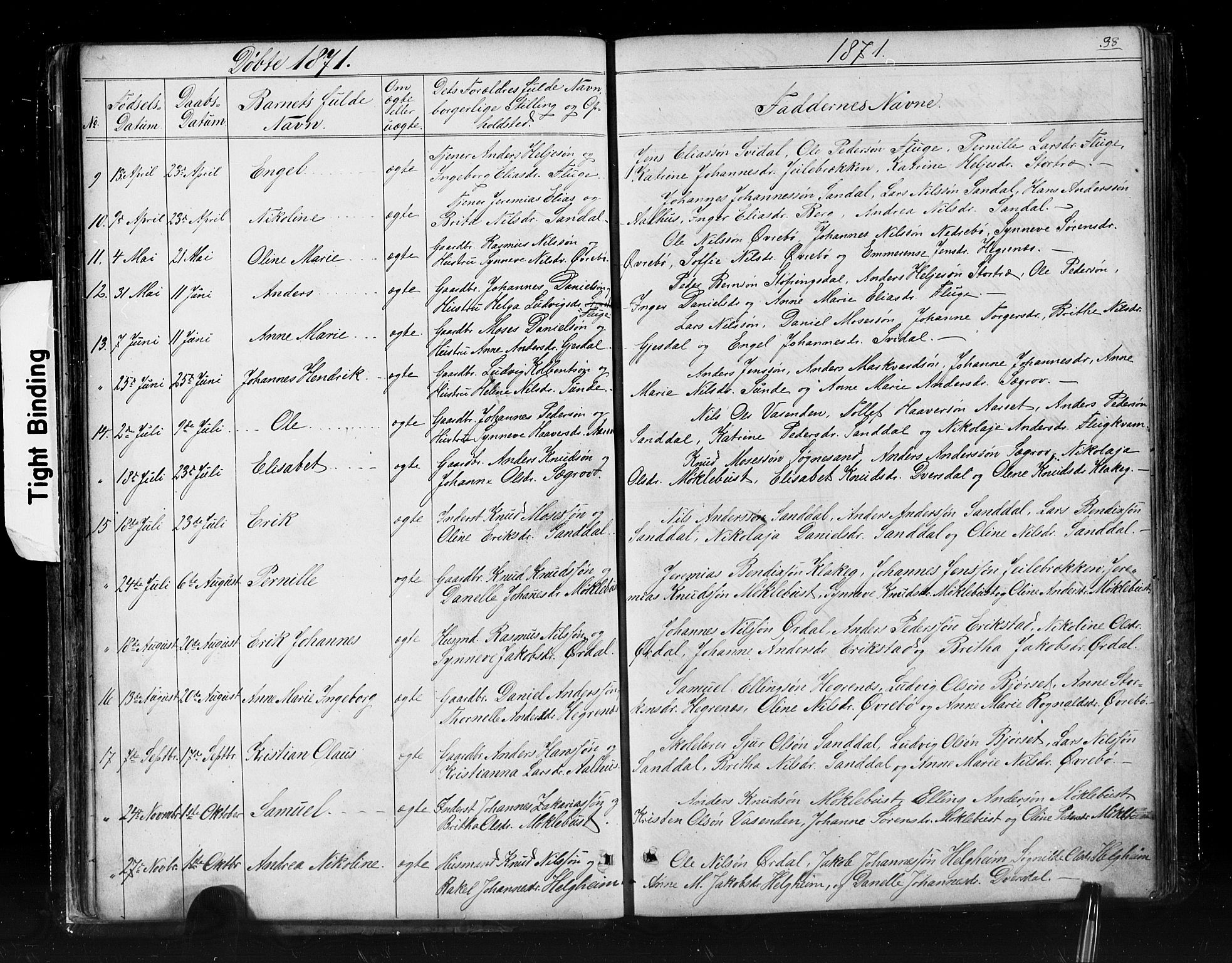 Jølster sokneprestembete, SAB/A-80701/H/Hab/Haba/L0001: Parish register (copy) no. A 1, 1853-1894, p. 38