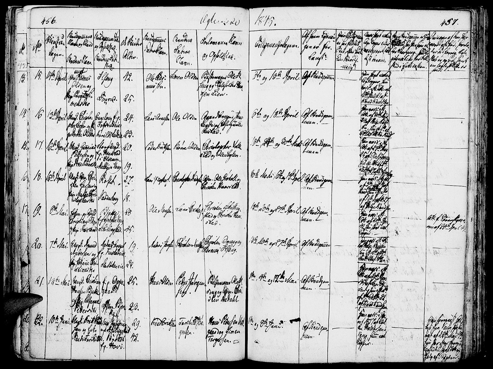 Løten prestekontor, SAH/PREST-022/K/Ka/L0006: Parish register (official) no. 6, 1832-1849, p. 456-457
