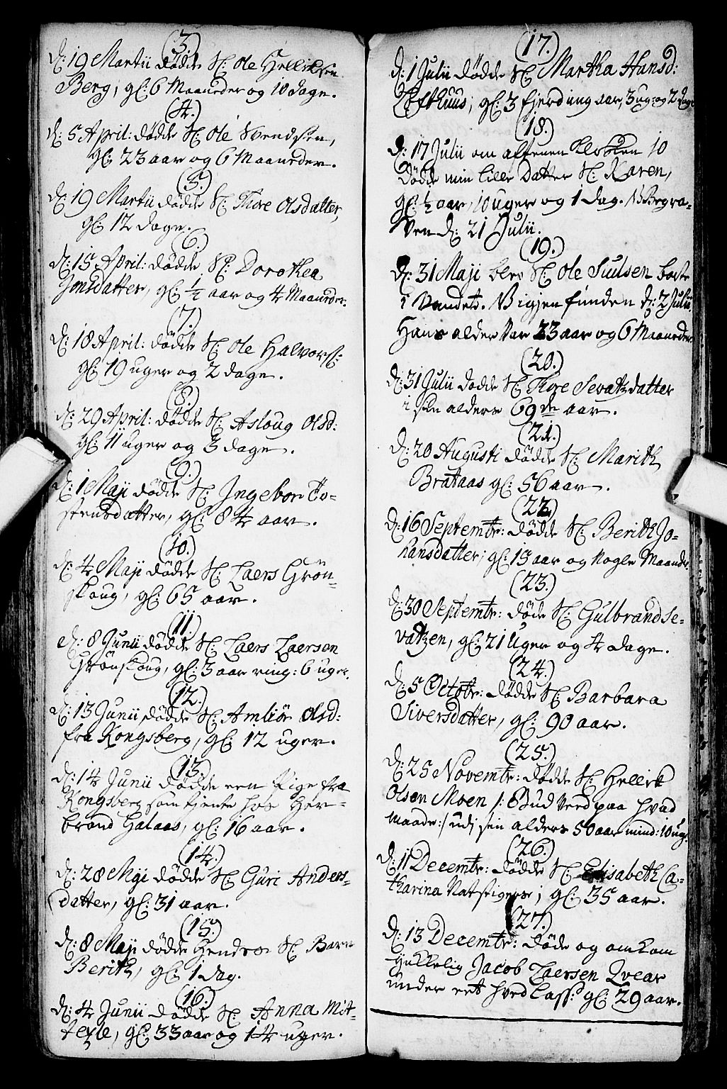 Flesberg kirkebøker, AV/SAKO-A-18/F/Fa/L0002: Parish register (official) no. I 2, 1726-1747