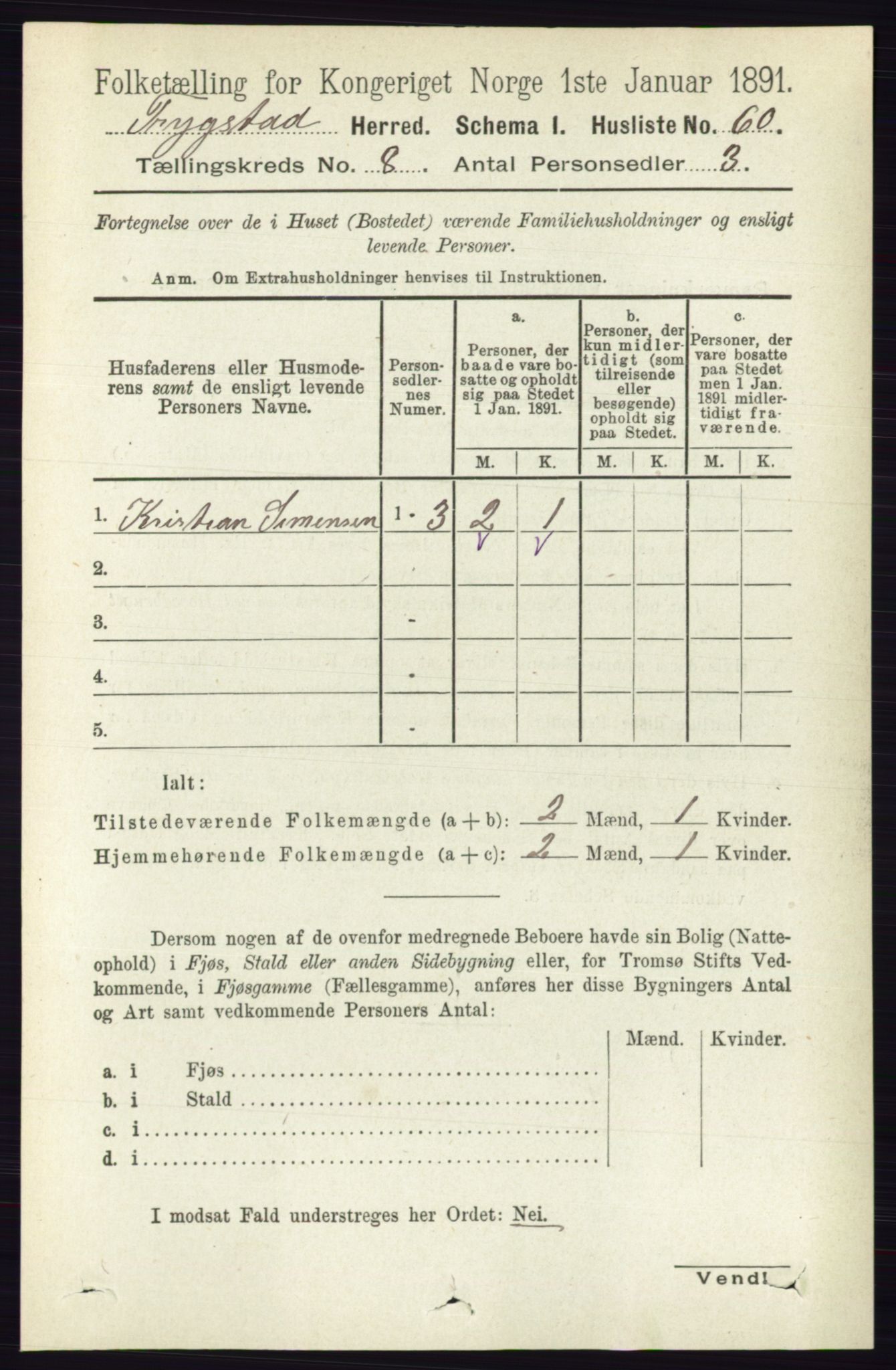 RA, 1891 Census for 0122 Trøgstad, 1891, p. 3430