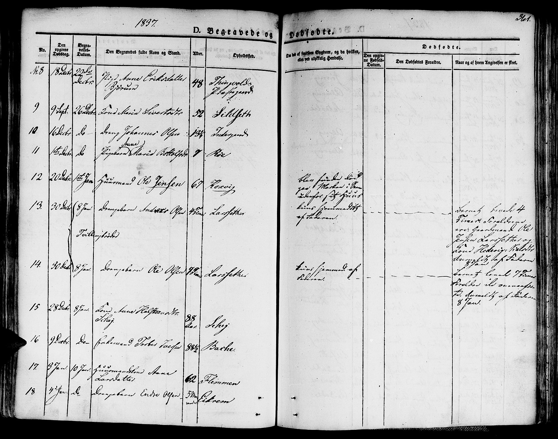 Ministerialprotokoller, klokkerbøker og fødselsregistre - Møre og Romsdal, AV/SAT-A-1454/586/L0983: Parish register (official) no. 586A09, 1829-1843, p. 361