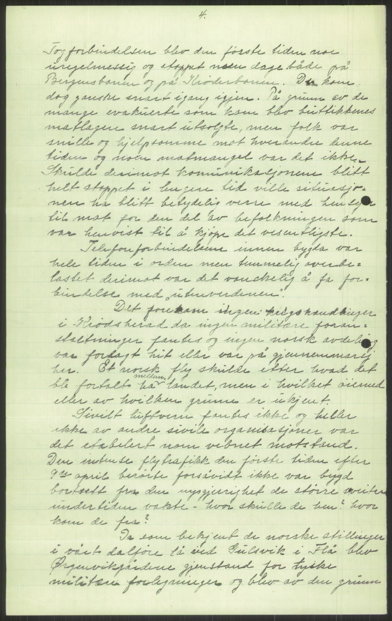 Forsvaret, Forsvarets krigshistoriske avdeling, AV/RA-RAFA-2017/Y/Ya/L0014: II-C-11-31 - Fylkesmenn.  Rapporter om krigsbegivenhetene 1940., 1940, p. 409