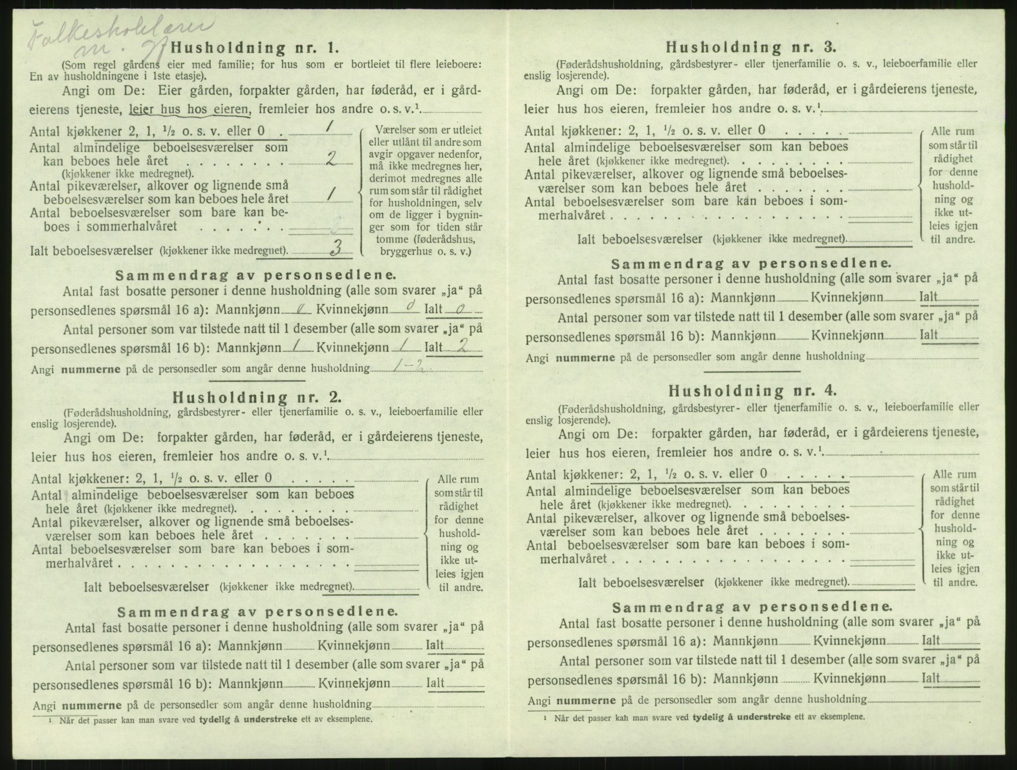 SAT, 1920 census for Aure, 1920, p. 313