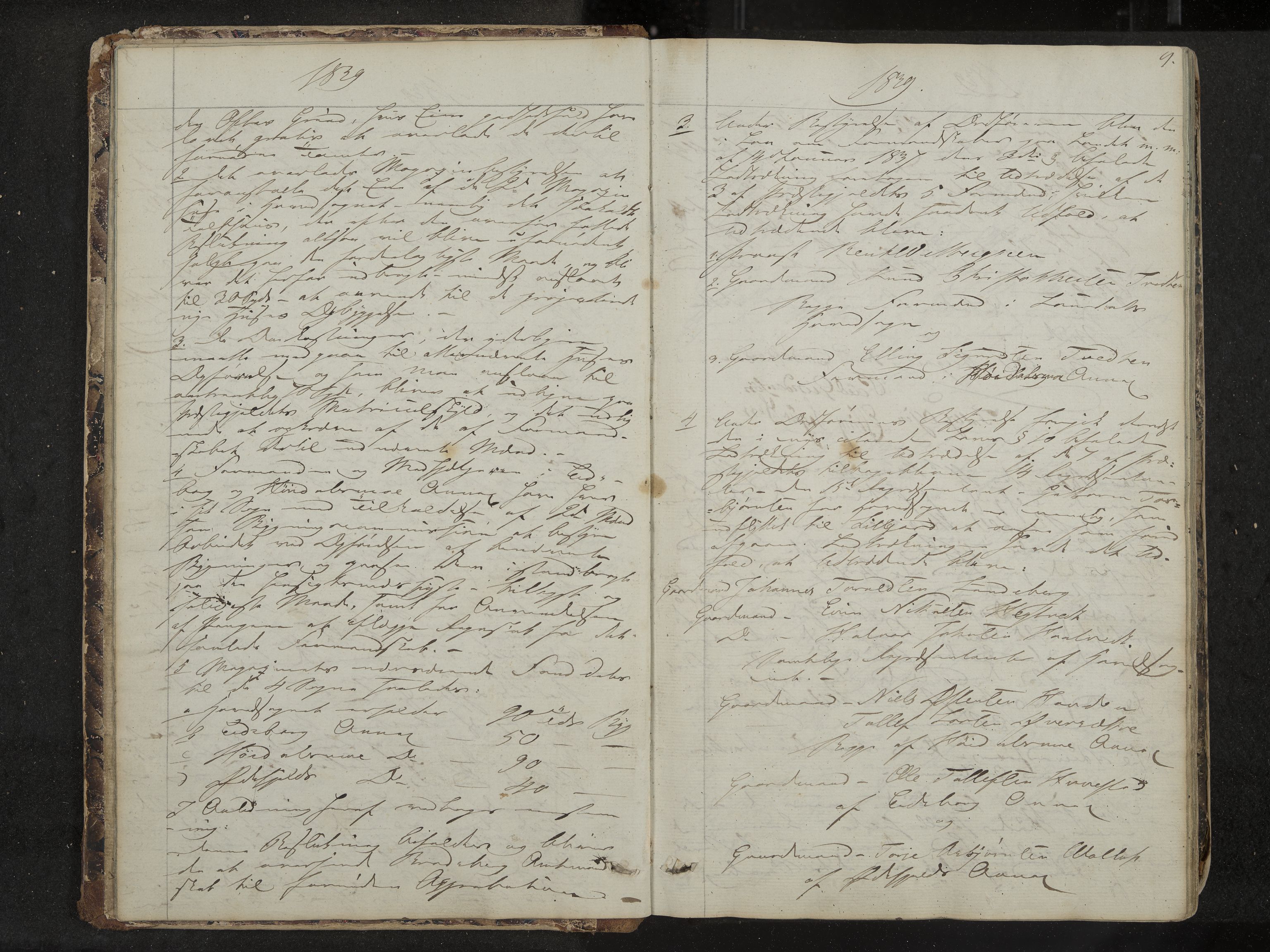 Lårdal formannskap og sentraladministrasjon, IKAK/0833021/A/L0001: Møtebok, 1838-1865, p. 9
