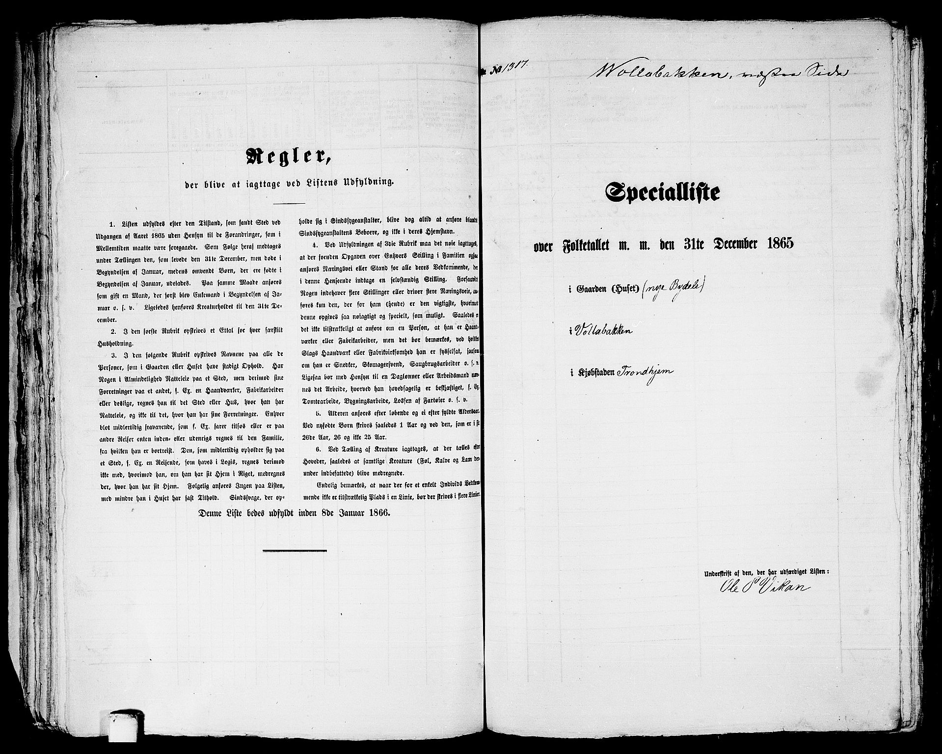 RA, 1865 census for Trondheim, 1865, p. 2733