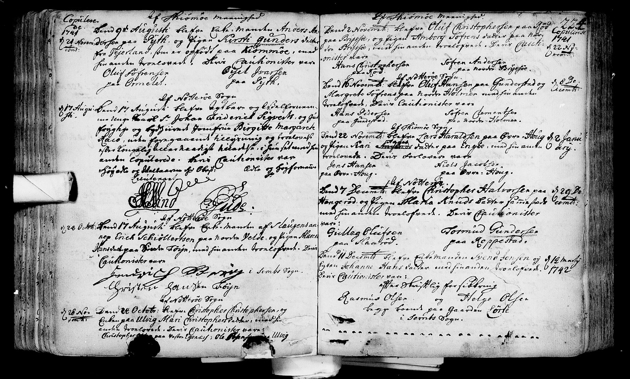 Nøtterøy kirkebøker, SAKO/A-354/F/Fa/L0002: Parish register (official) no. I 2, 1738-1790, p. 224