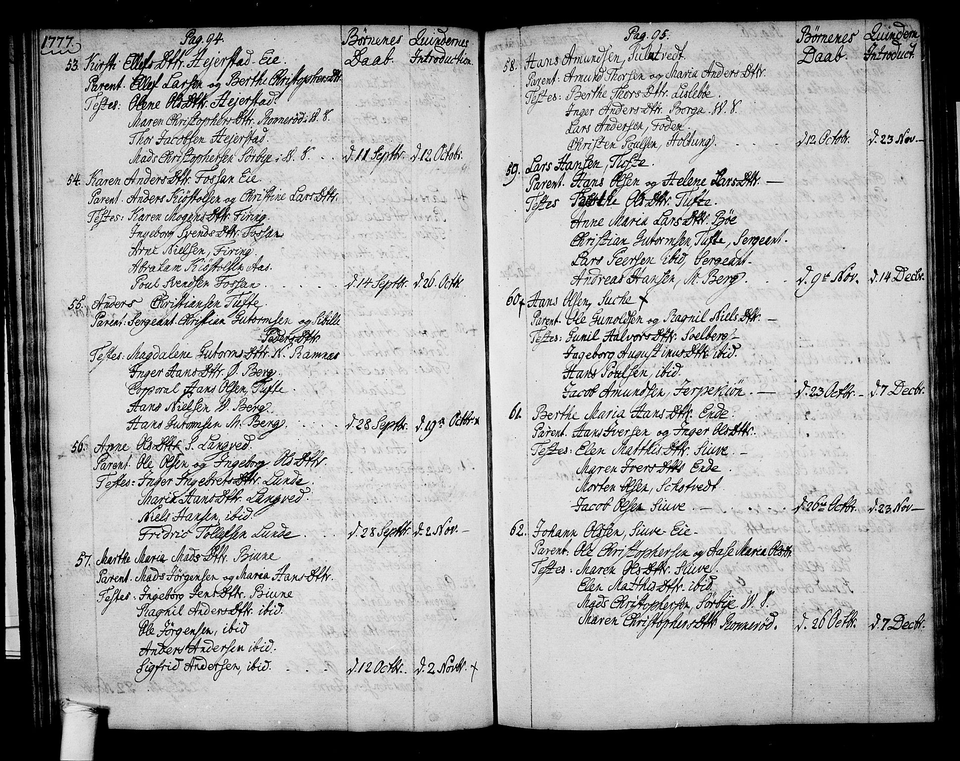 Ramnes kirkebøker, AV/SAKO-A-314/F/Fa/L0002: Parish register (official) no. I 2, 1773-1790, p. 94-95