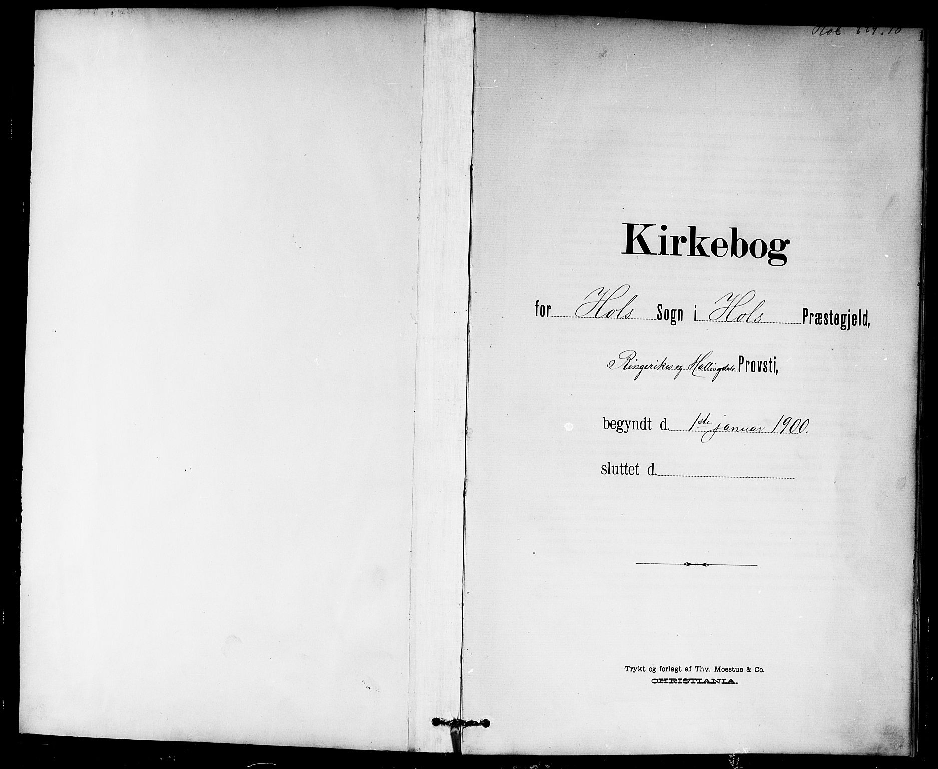 Hol kirkebøker, AV/SAKO-A-227/G/Ga/L0001: Parish register (copy) no. I 1, 1900-1919, p. 1
