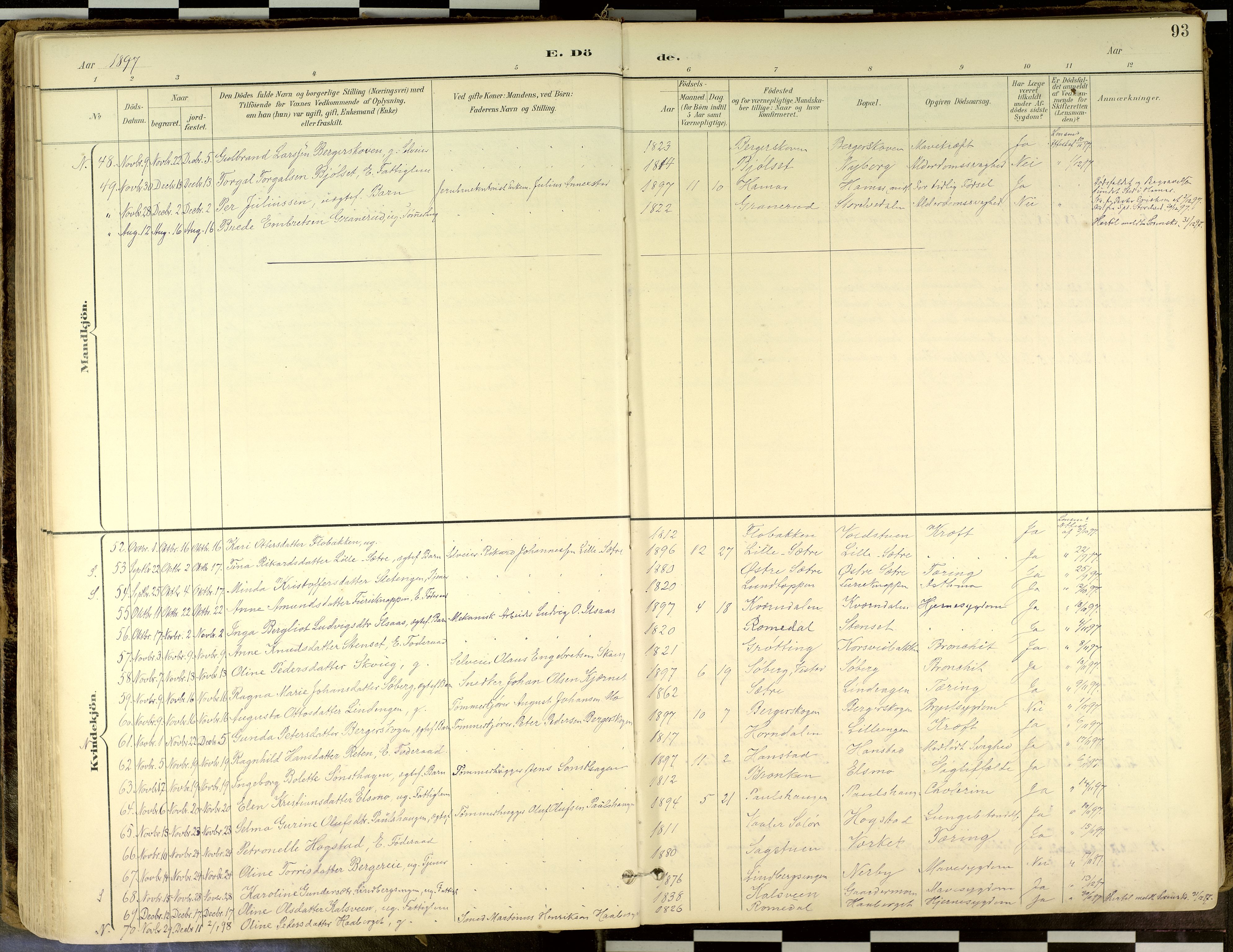 Elverum prestekontor, SAH/PREST-044/H/Ha/Haa/L0018: Parish register (official) no. 18, 1894-1914, p. 93