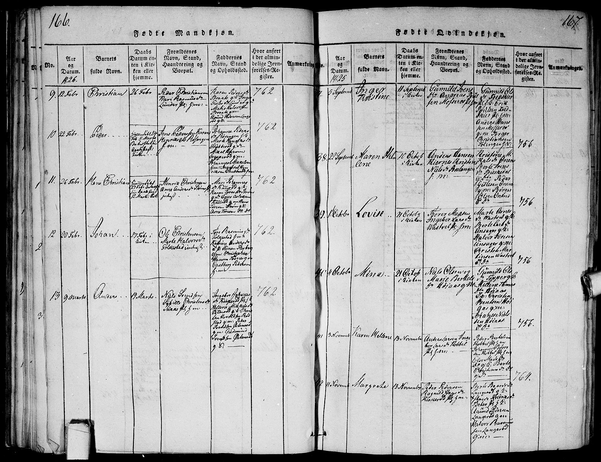 Våler prestekontor Kirkebøker, SAO/A-11083/G/Ga/L0001: Parish register (copy) no. I 1, 1815-1839, p. 166-167