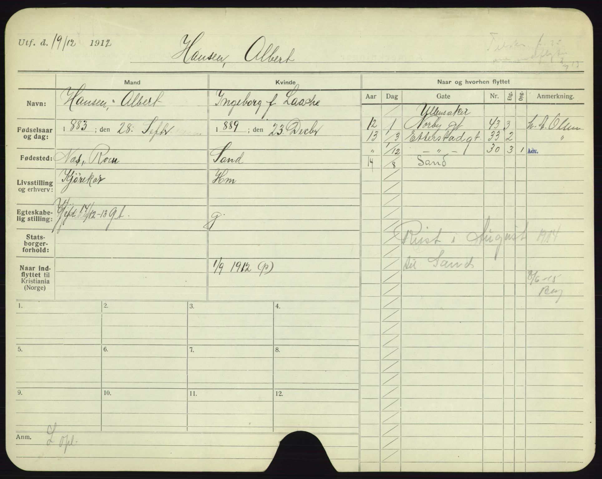 Oslo folkeregister, Registerkort, AV/SAO-A-11715/F/Fa/Fac/L0003: Menn, 1906-1914, p. 1203a