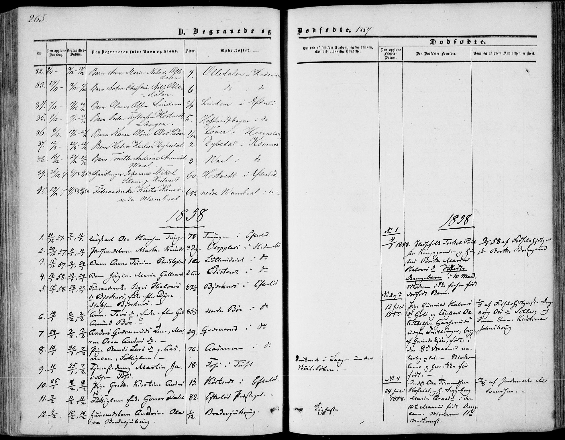 Sandsvær kirkebøker, SAKO/A-244/F/Fa/L0006: Parish register (official) no. I 6, 1857-1868, p. 265