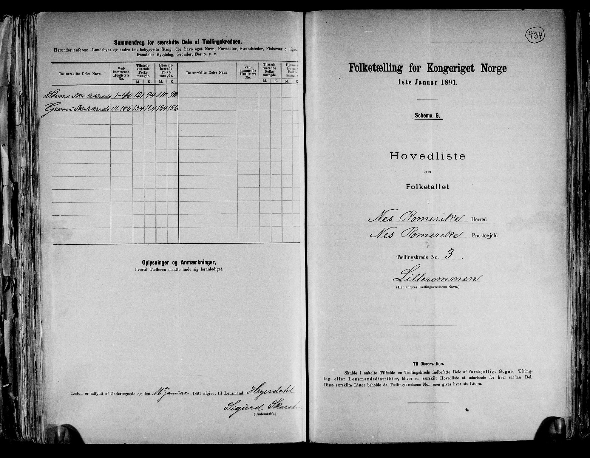 RA, 1891 census for 0236 Nes, 1891, p. 12