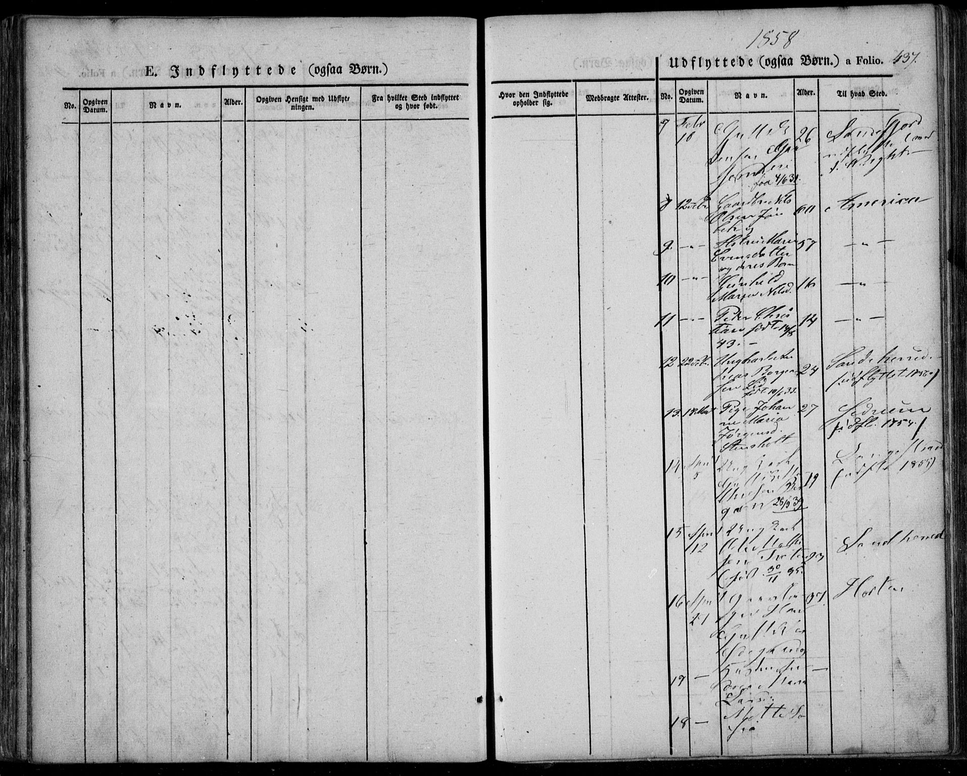 Lardal kirkebøker, AV/SAKO-A-350/F/Fa/L0006: Parish register (official) no. I 6, 1835-1860, p. 437