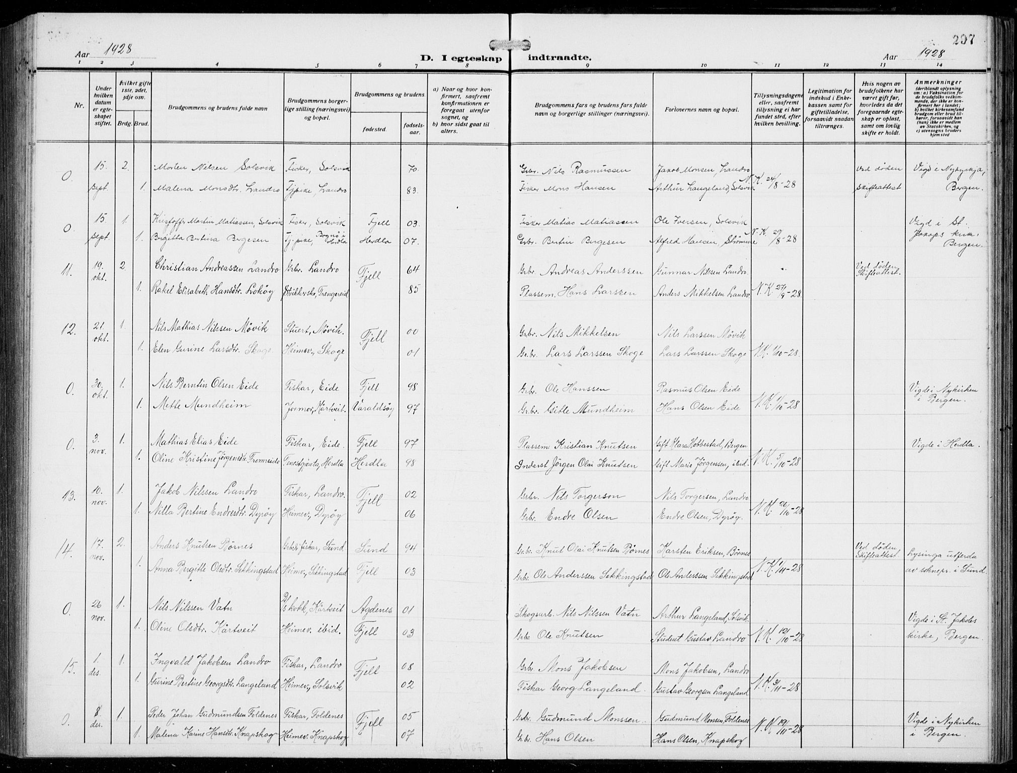 Fjell sokneprestembete, AV/SAB-A-75301/H/Hab: Parish register (copy) no. A  6, 1918-1936, p. 297