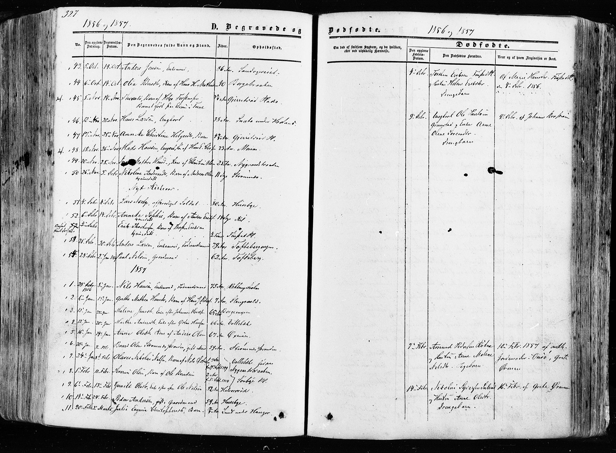 Råde prestekontor kirkebøker, AV/SAO-A-2009/F/Fa/L0006: Parish register (official) no. 6, 1854-1877, p. 327