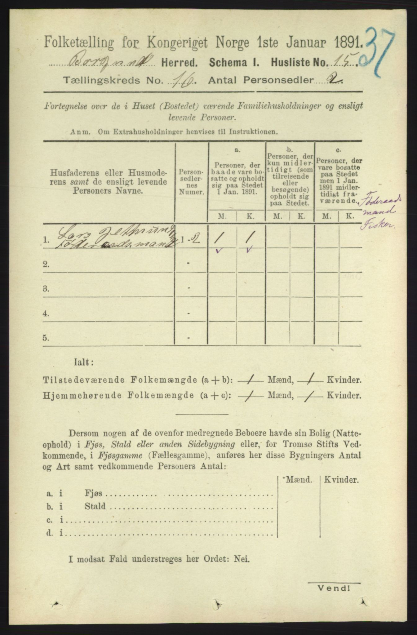 RA, 1891 census for 1531 Borgund, 1891, p. 4757